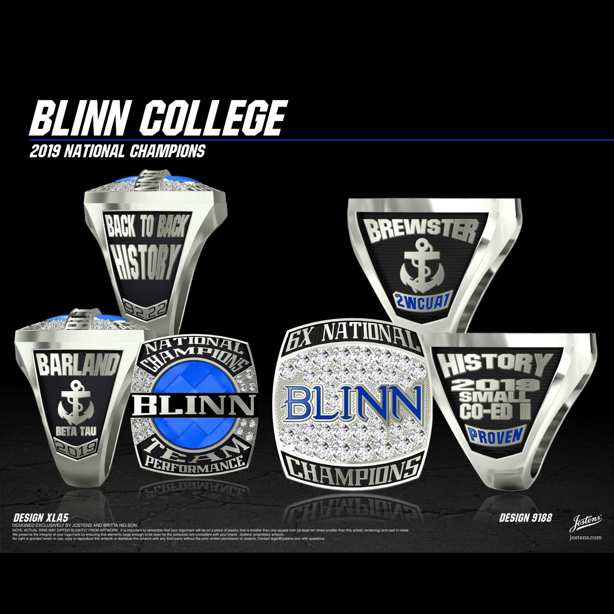 Blinn College Coed Cheer 2019 National Championship Ring