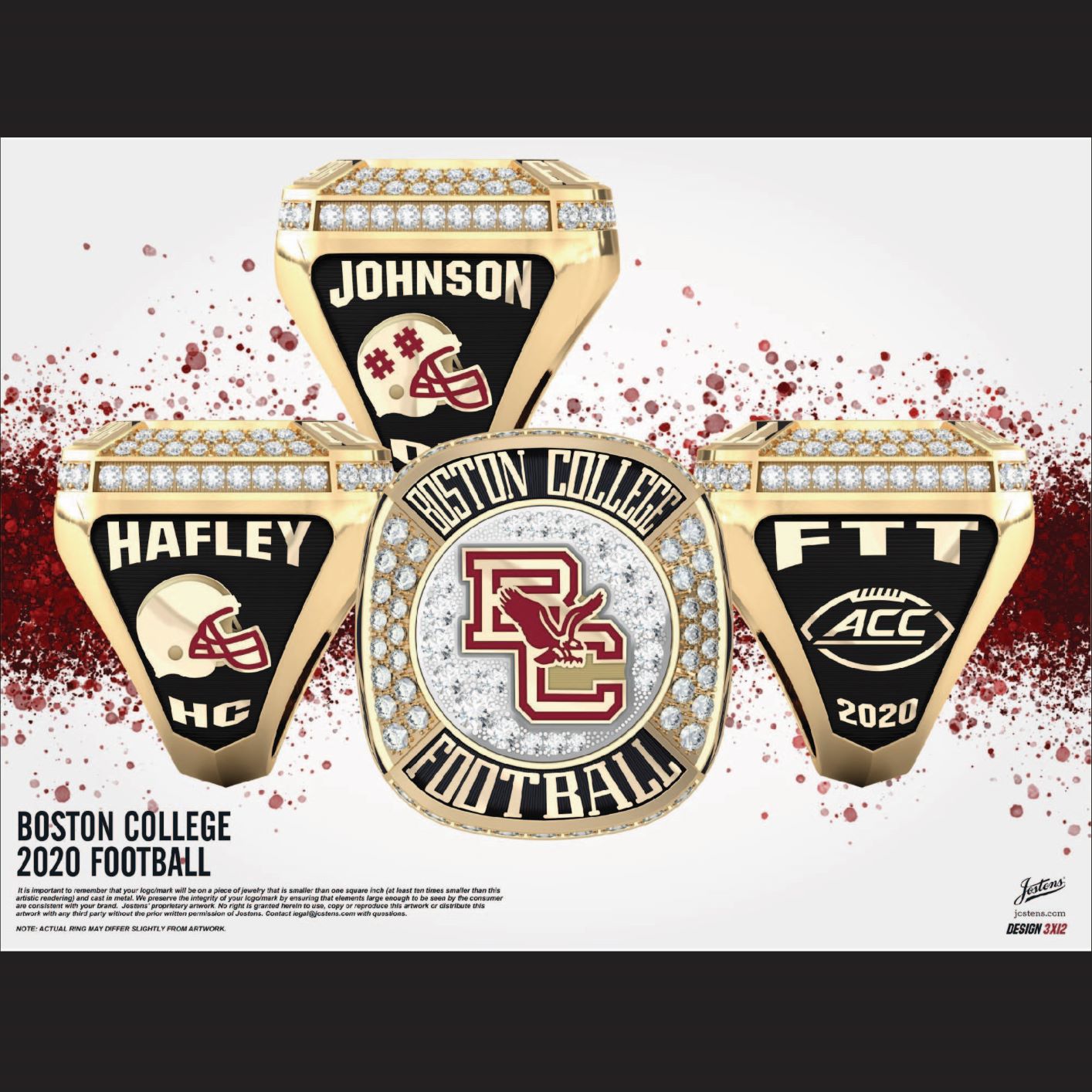 Boston College Men's Football 2020 ACC Championship Ring