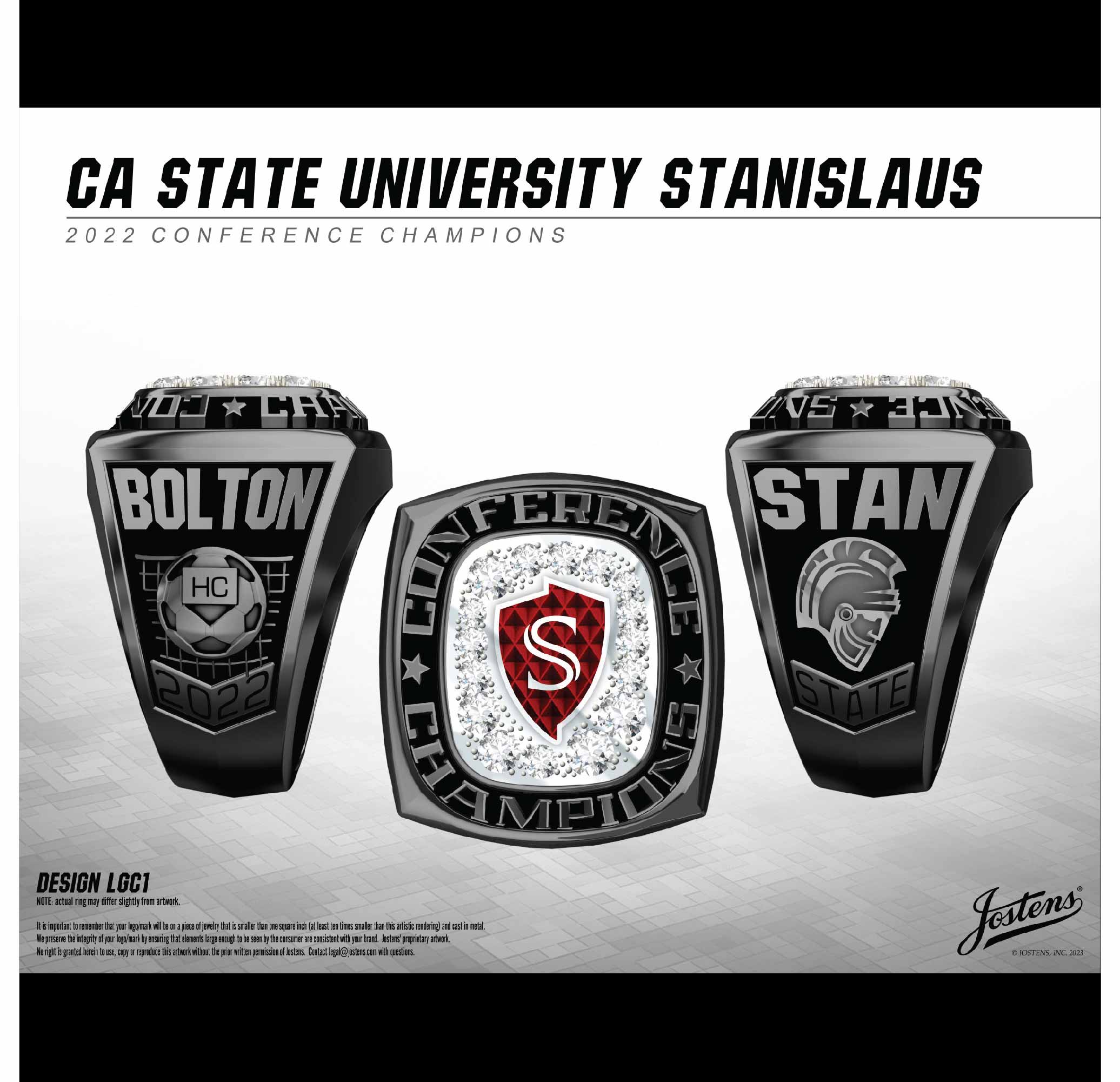 California State University Stanislaus Women's Soccer 2022 Conference Championship Ring