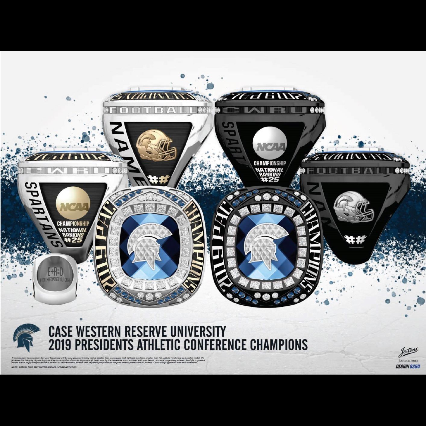 Case Western Reserve University Men's Football 2019 PAC Championship Ring