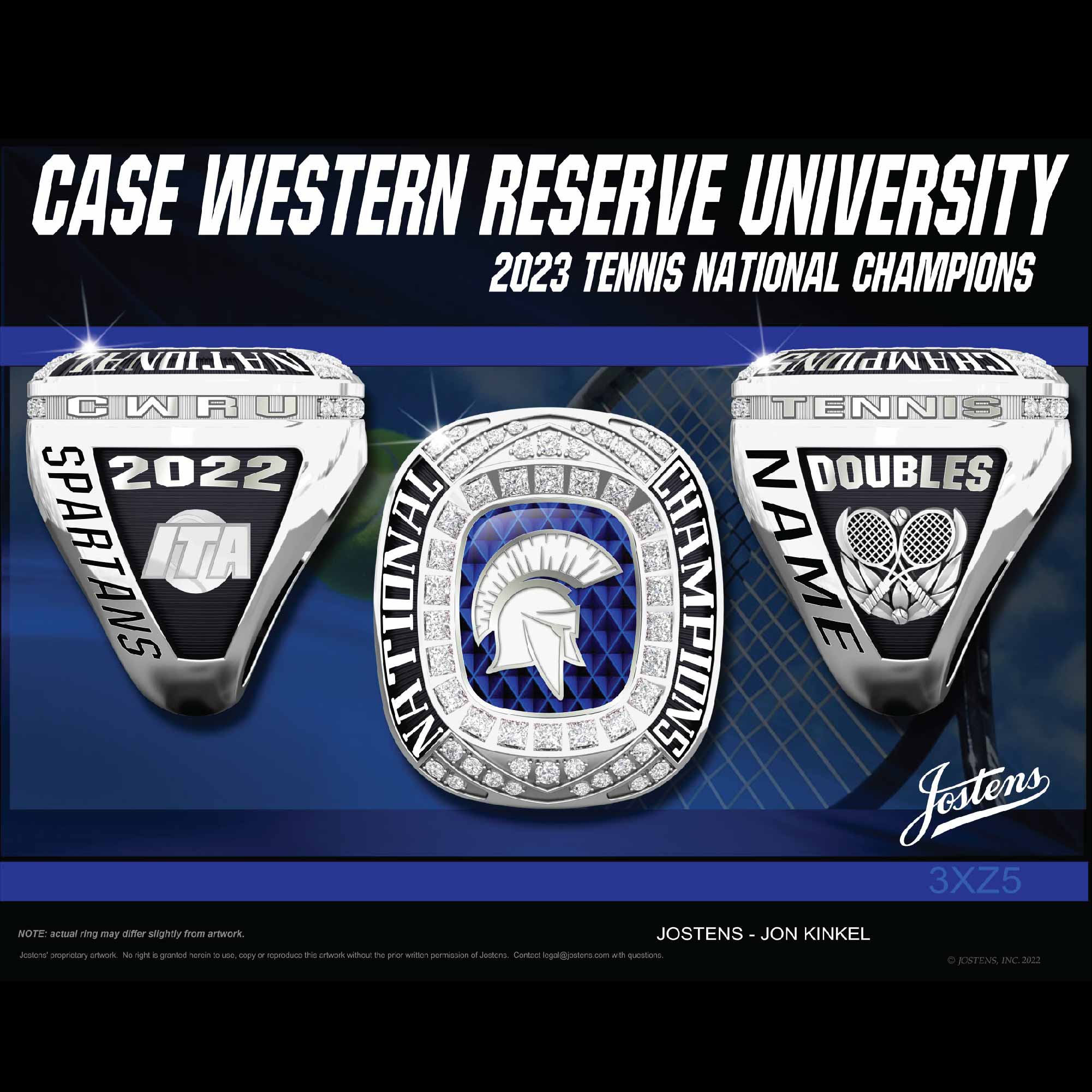 Case Western Reserve University Men's Tennis 2022 National Championship Ring