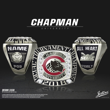 Chapman University Men's Soccer 2018 SCIAC Tournament Championship Ring