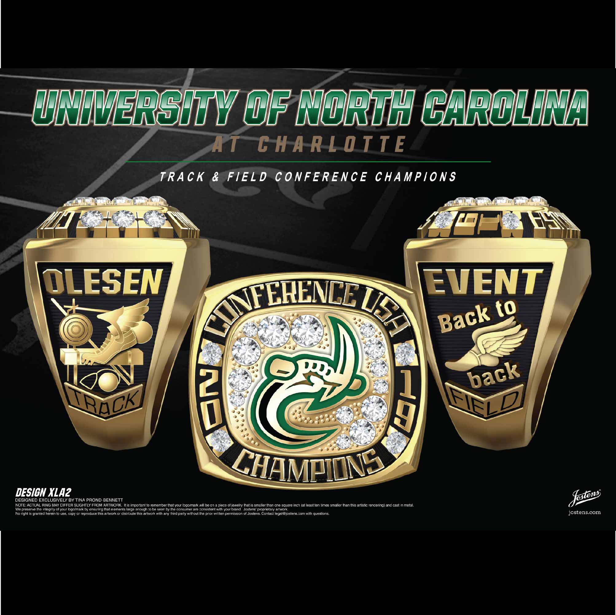 Charlotte Men's Track & Field 2019 Conference USA Championship Ring
