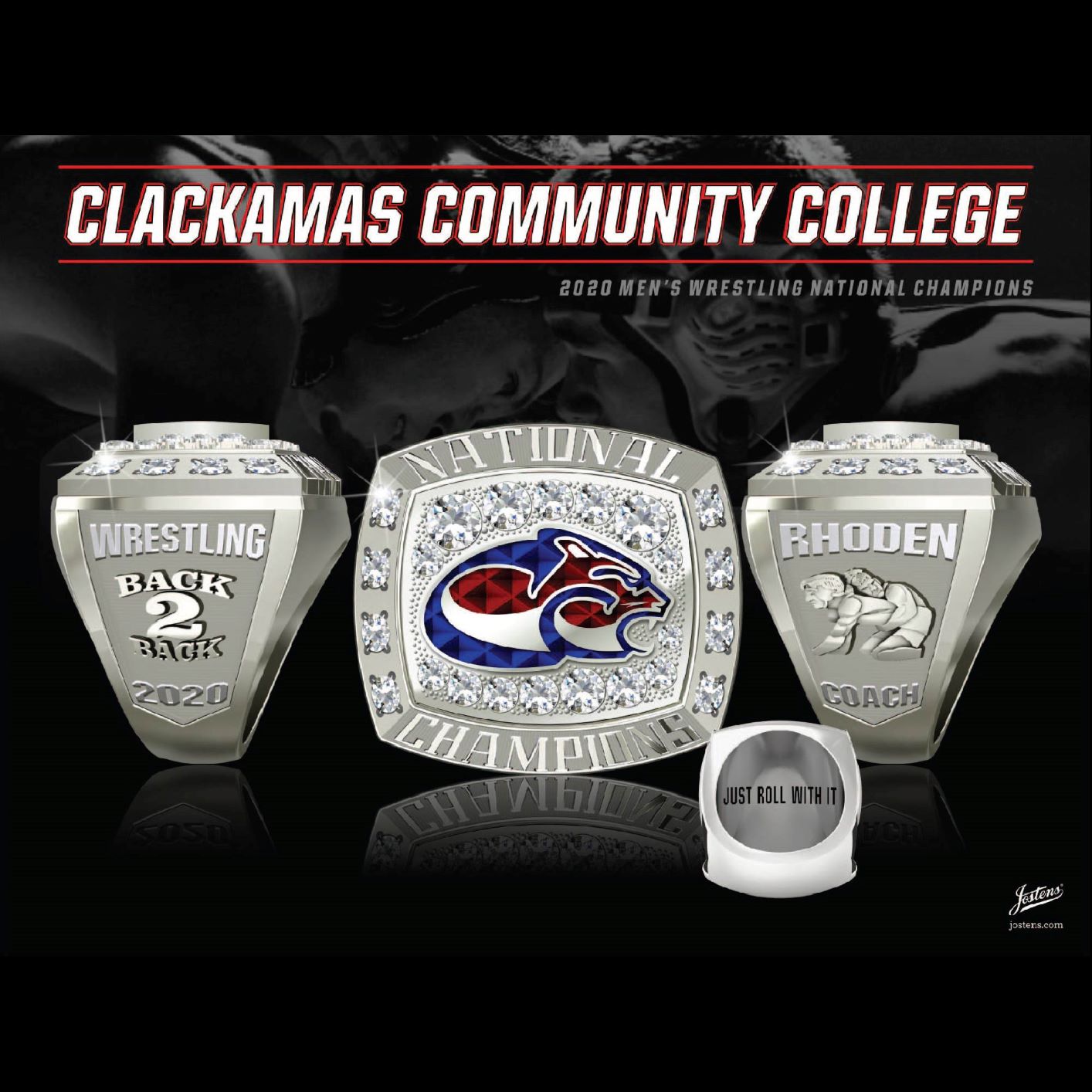 Clackamas Community College Men's Wrestling 2020 National Championship Ring