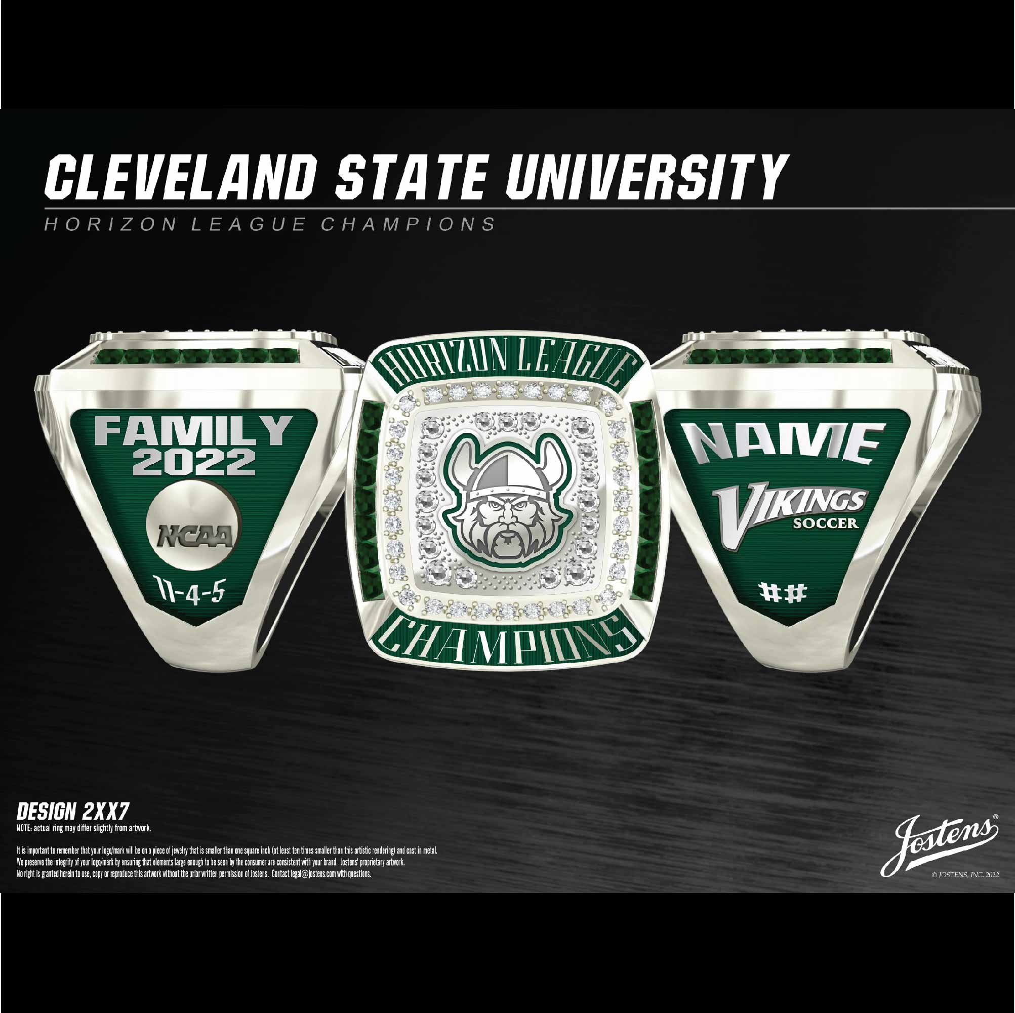 Cleveland State University Men's Soccer 2022 Horizon League Championship Ring