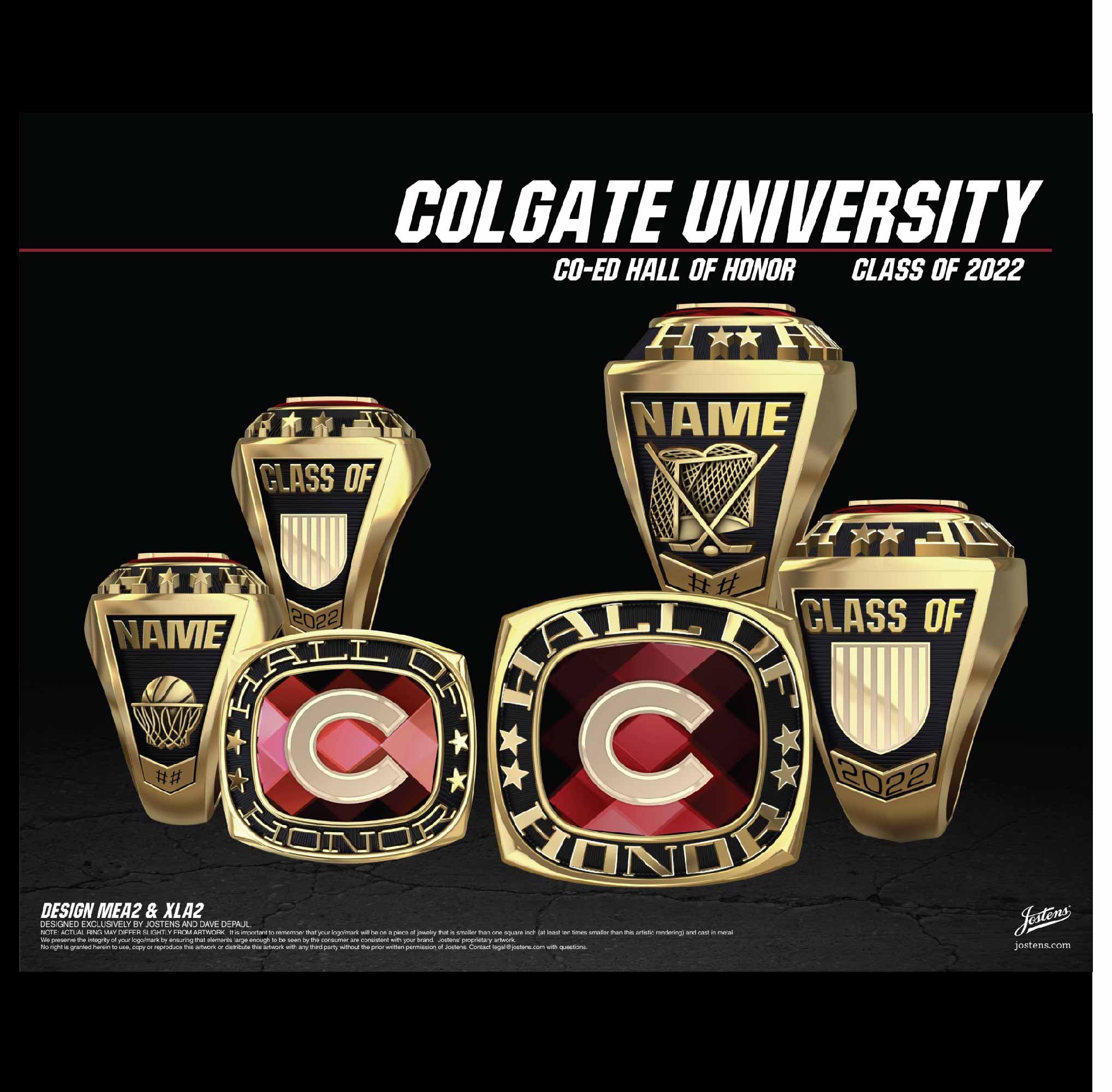 Colgate University Coed Hall of Fame 2022 Championship Ring