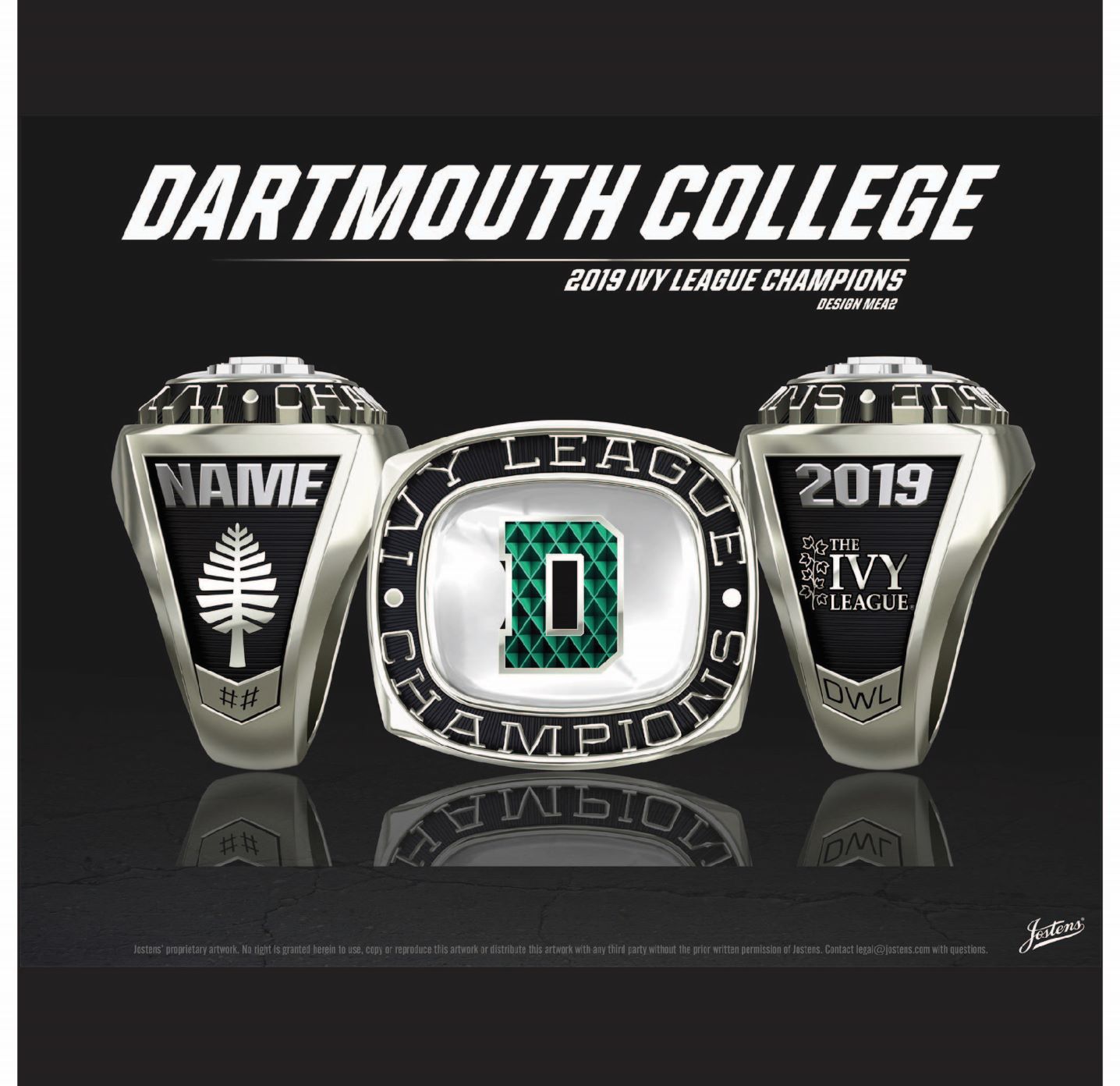 Dartmouth College Women's Lacrosse 2019 Ivy League Championship Ring