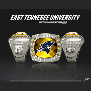 East Tennessee State University Men's Tennis 2018 SoCon Championship Ring