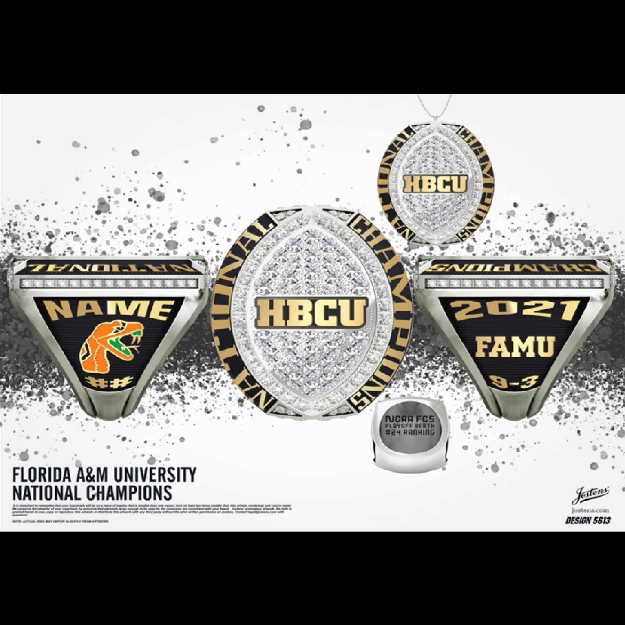 Florida A&M University Men's Football 2021 National Championship Ring