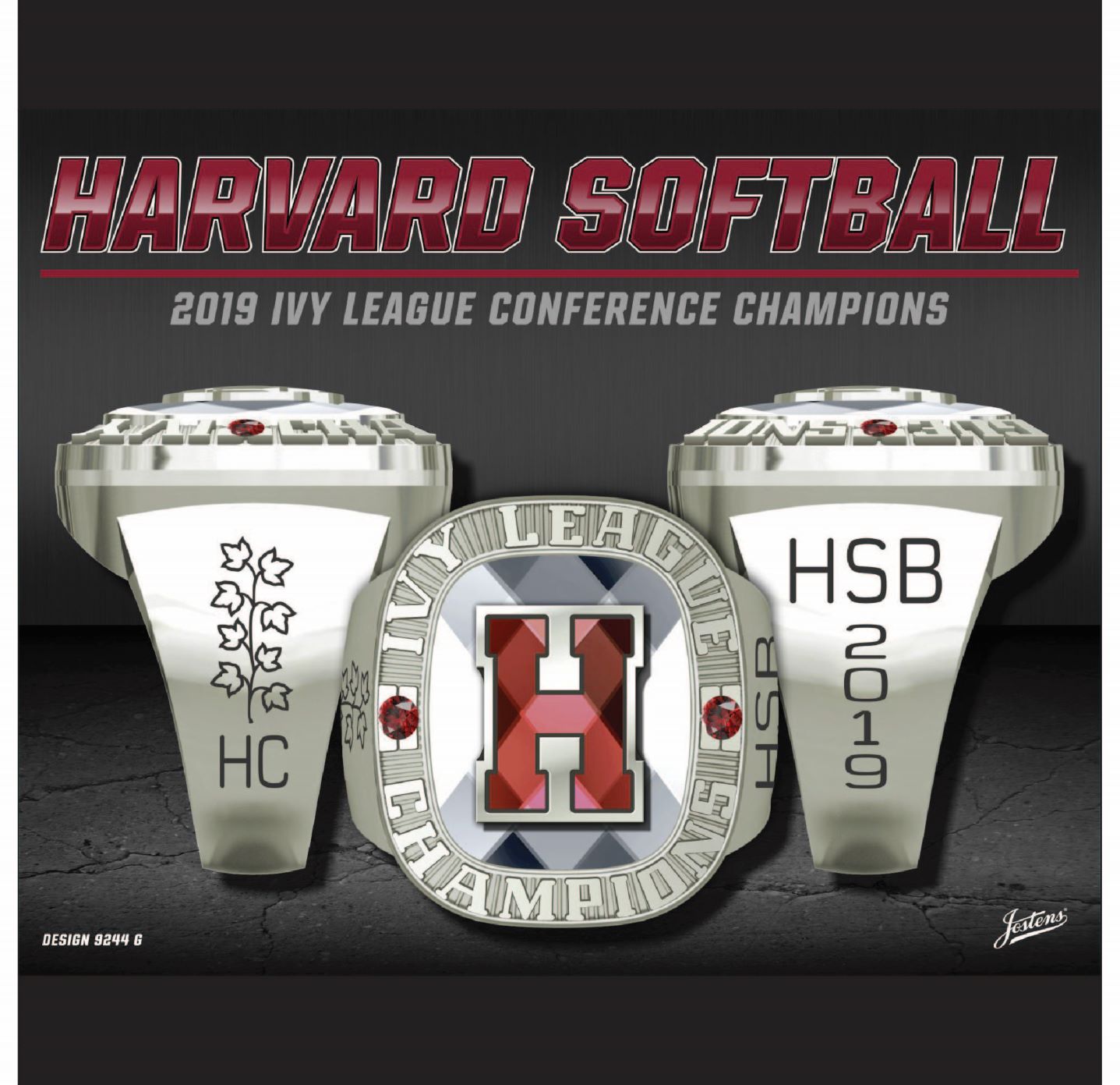 Harvard University Women's Softball 2019 Ivy League Championship Ring