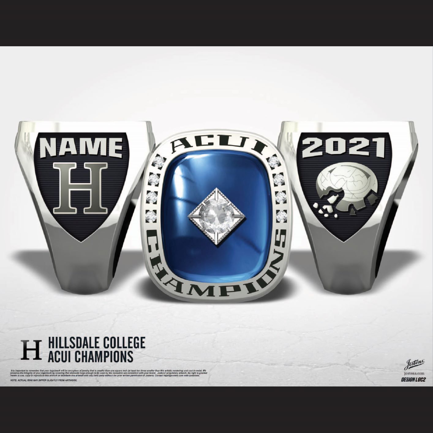 Hillsdale College Coed Shooting 2021 ACUI Championship Ring