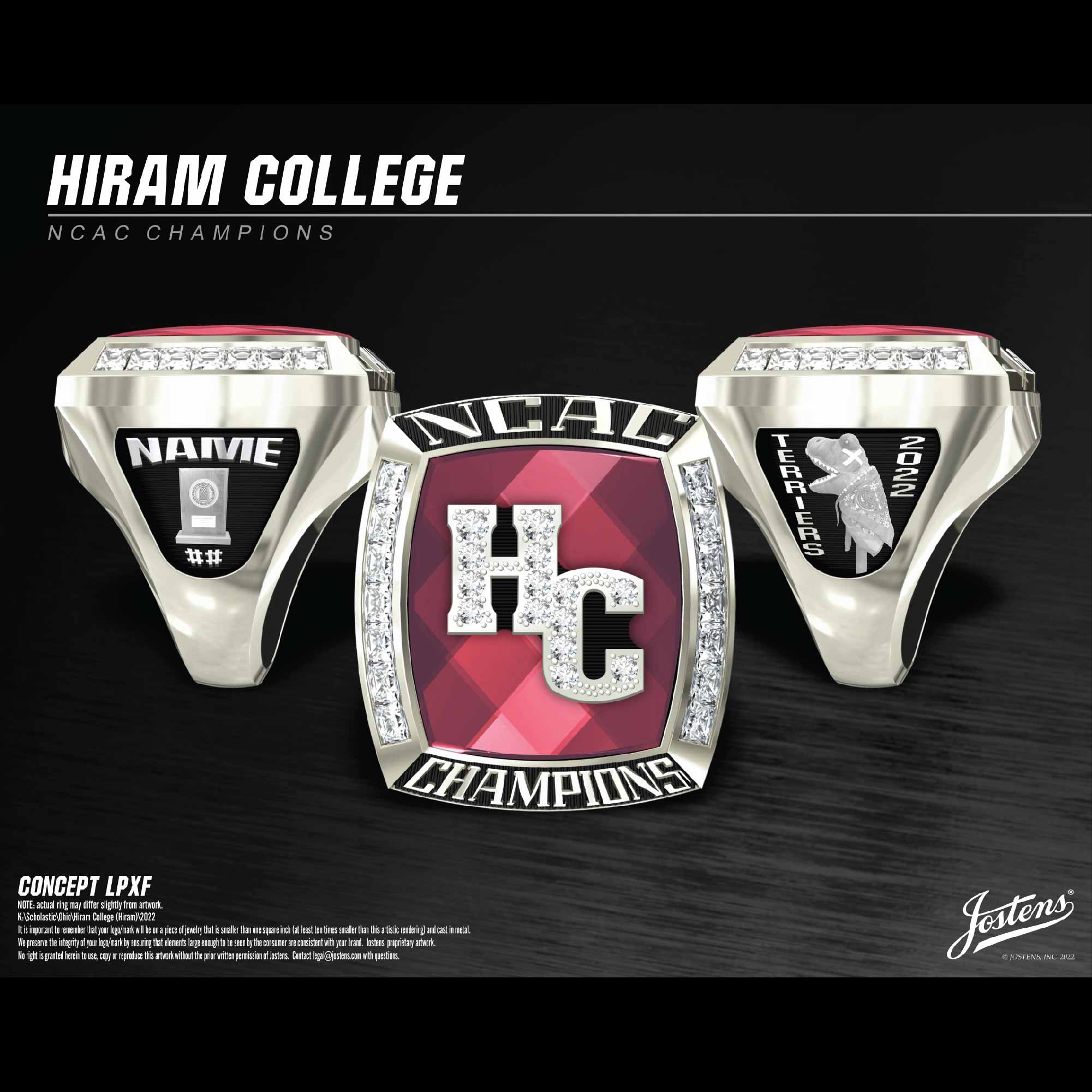 Hiram College Softball 2022 NCAC Championship Ring