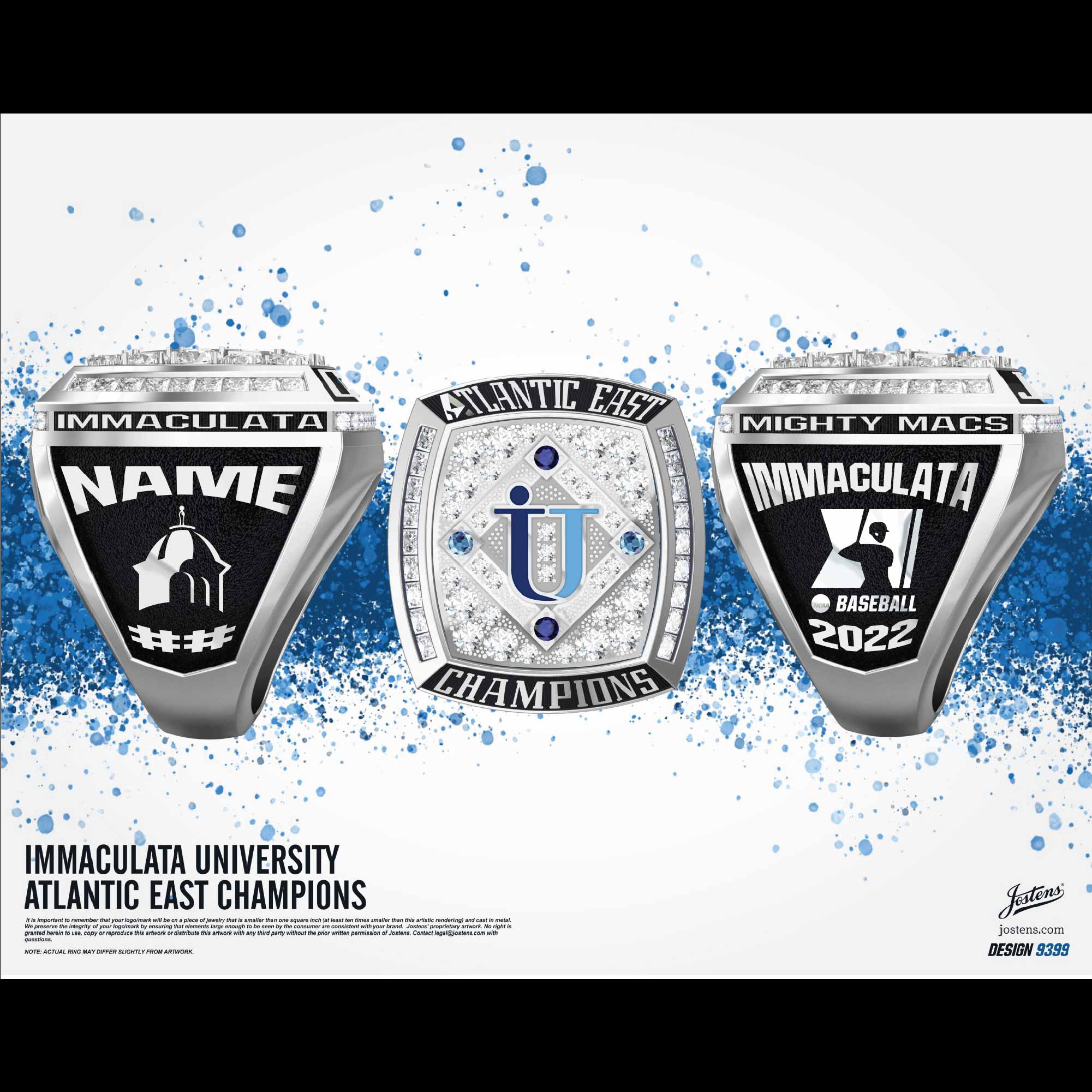 Immaculata University Baseball 2022 Atlantic East Championship Ring