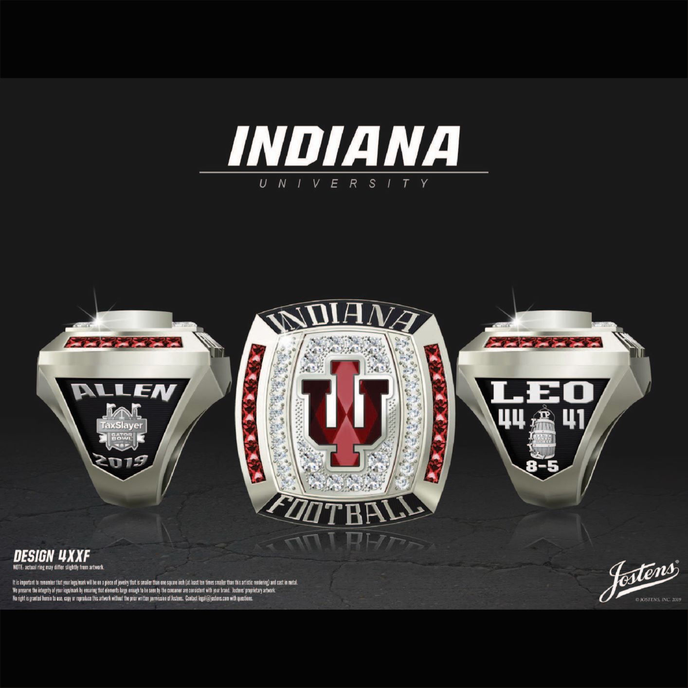 Indiana University Men's Football 2019 Gator Bowl Championship Ring