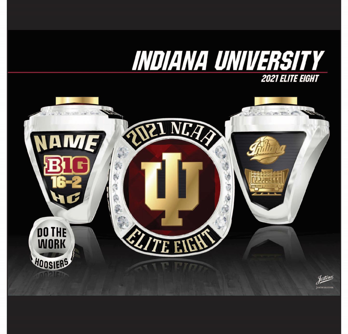 Indiana University Women's Basketball 2021 Elite 8 Championship Ring