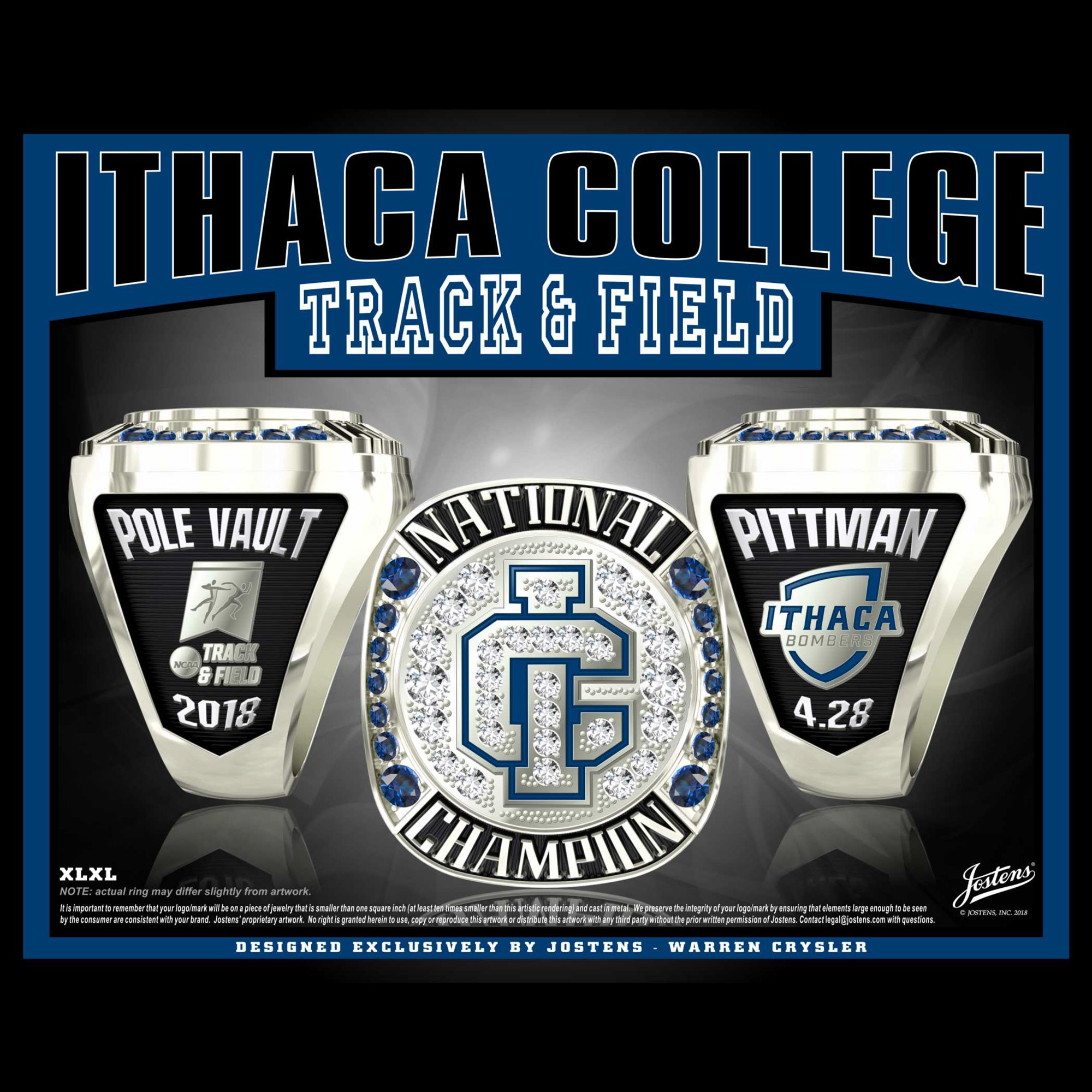 Ithaca College Women's Track & Field 2018 National Championship Ring