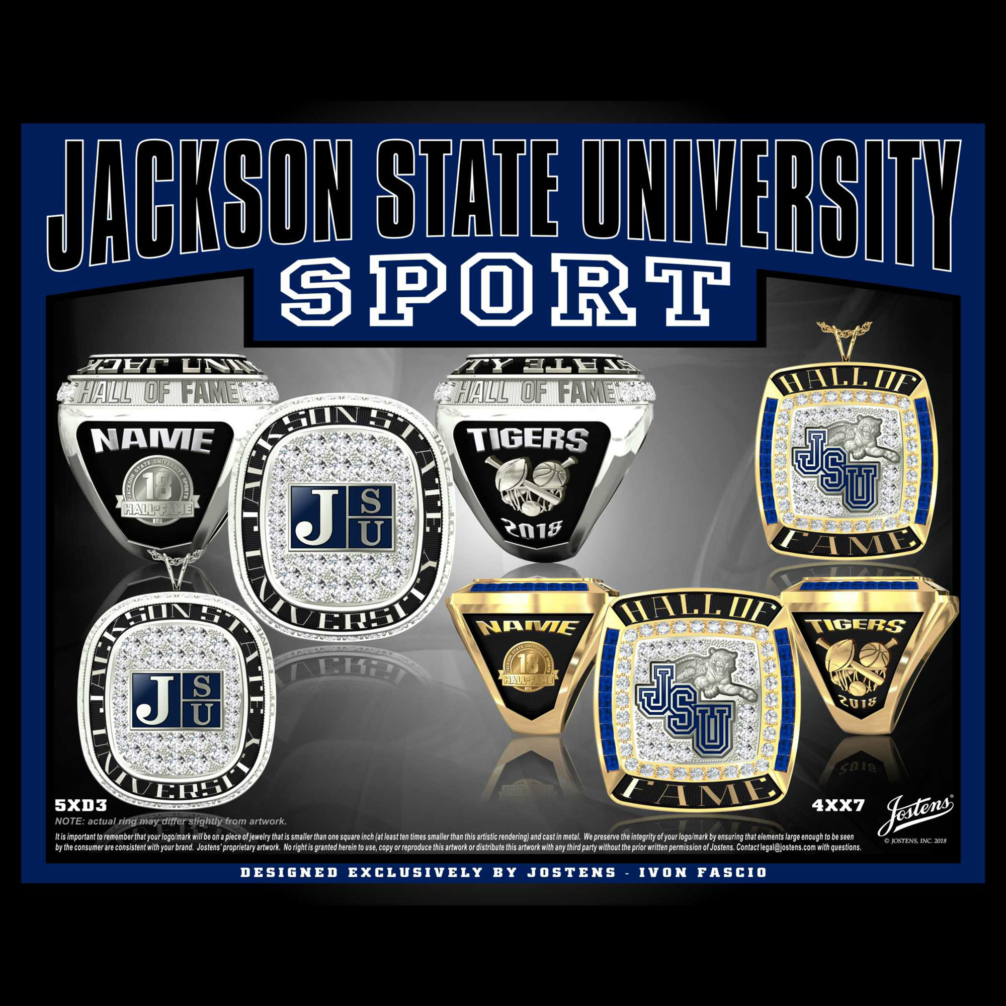 Jackson State University Hall of Fame Championship Ring