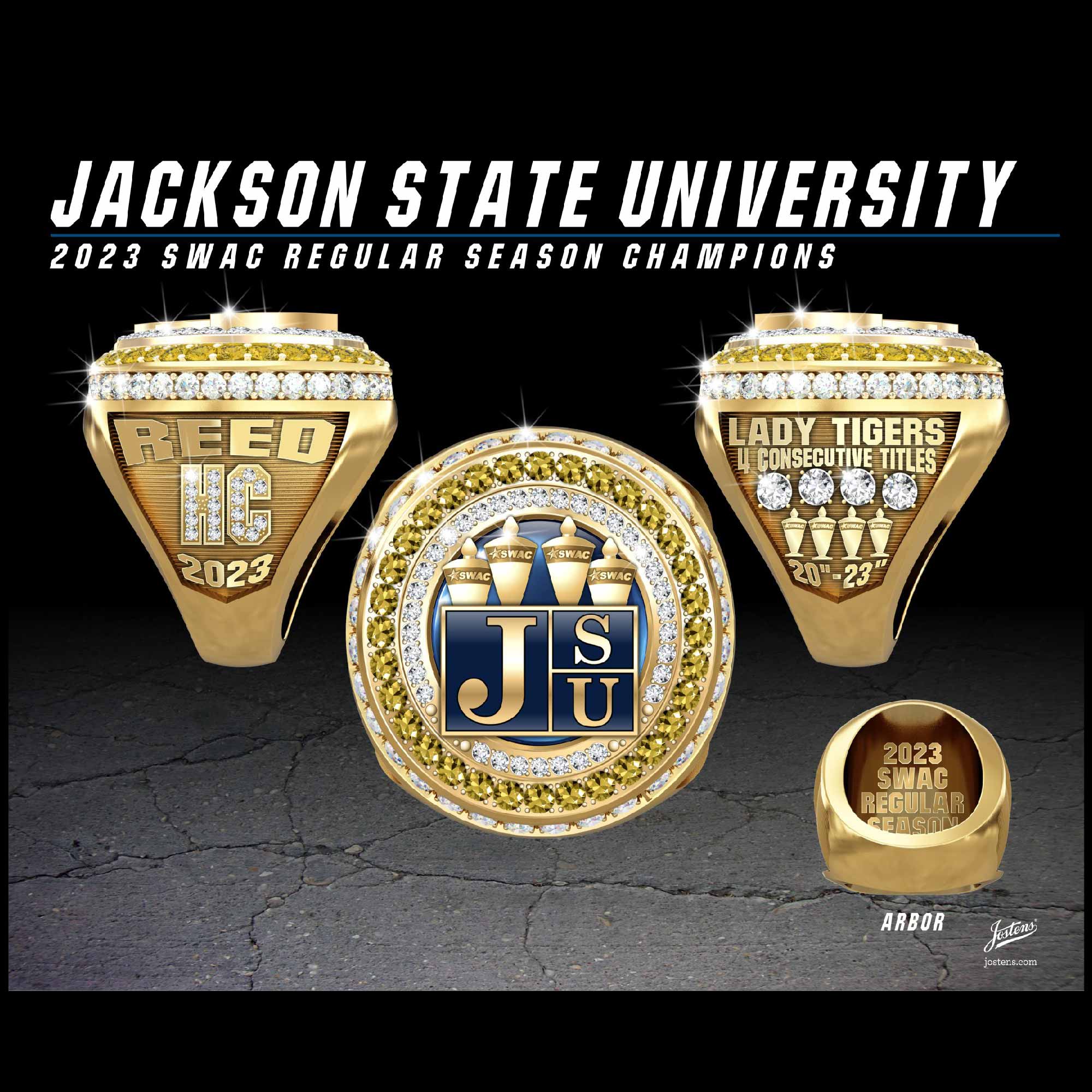 Jackson State University Women's Basketball 2023 SWAC Regular Season Championship Ring