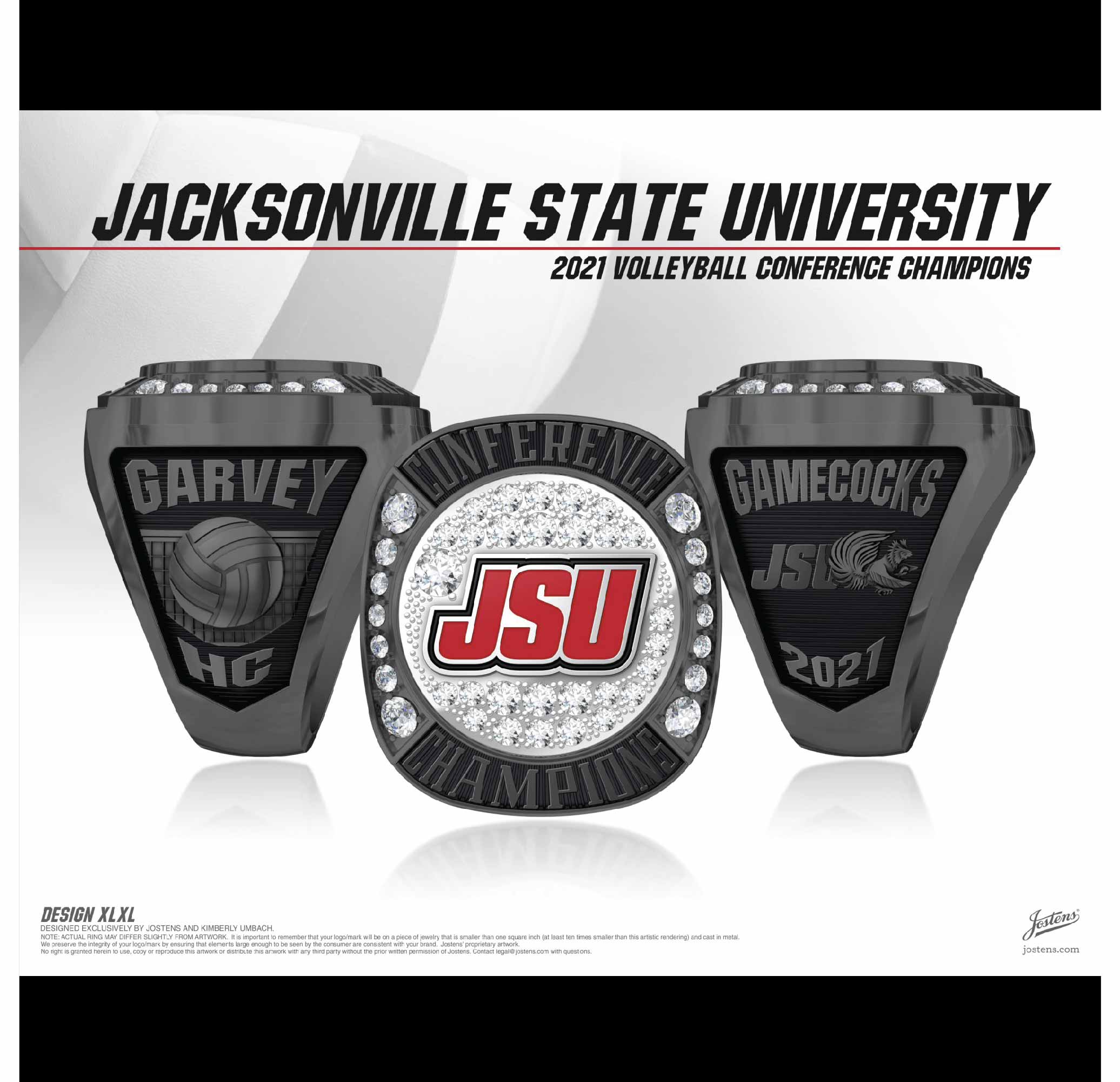 Jacksonville State University Women's Volleyball 2021 Conference Championship Ring