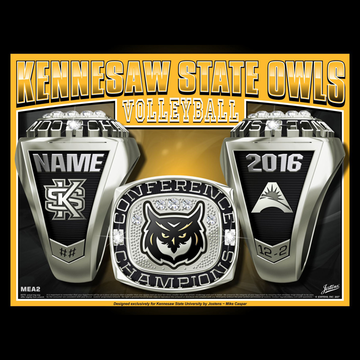 Kennesaw State University Women's Volleyball 2016 ASUN Championship Ring