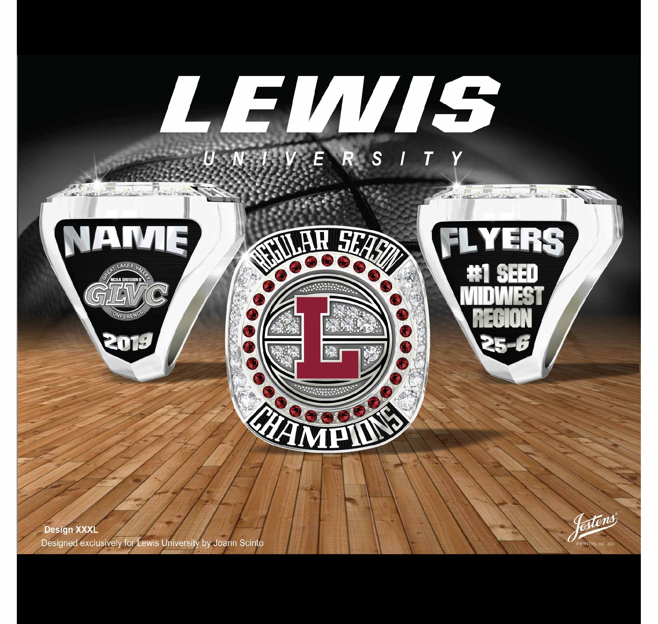 Lewis University Men's Basketball 2019 Regular Season Championship Ring