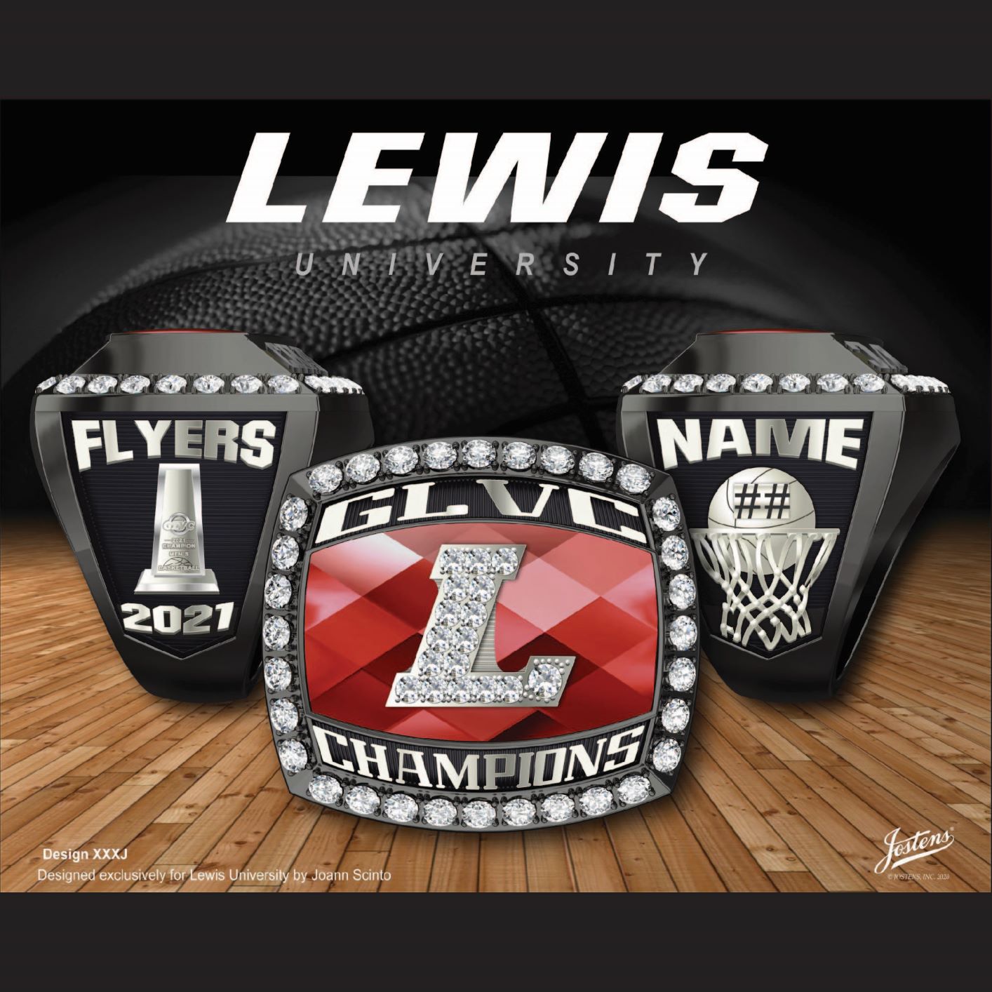 Lewis University Men's Basketball 2021 GLVC Championship Ring