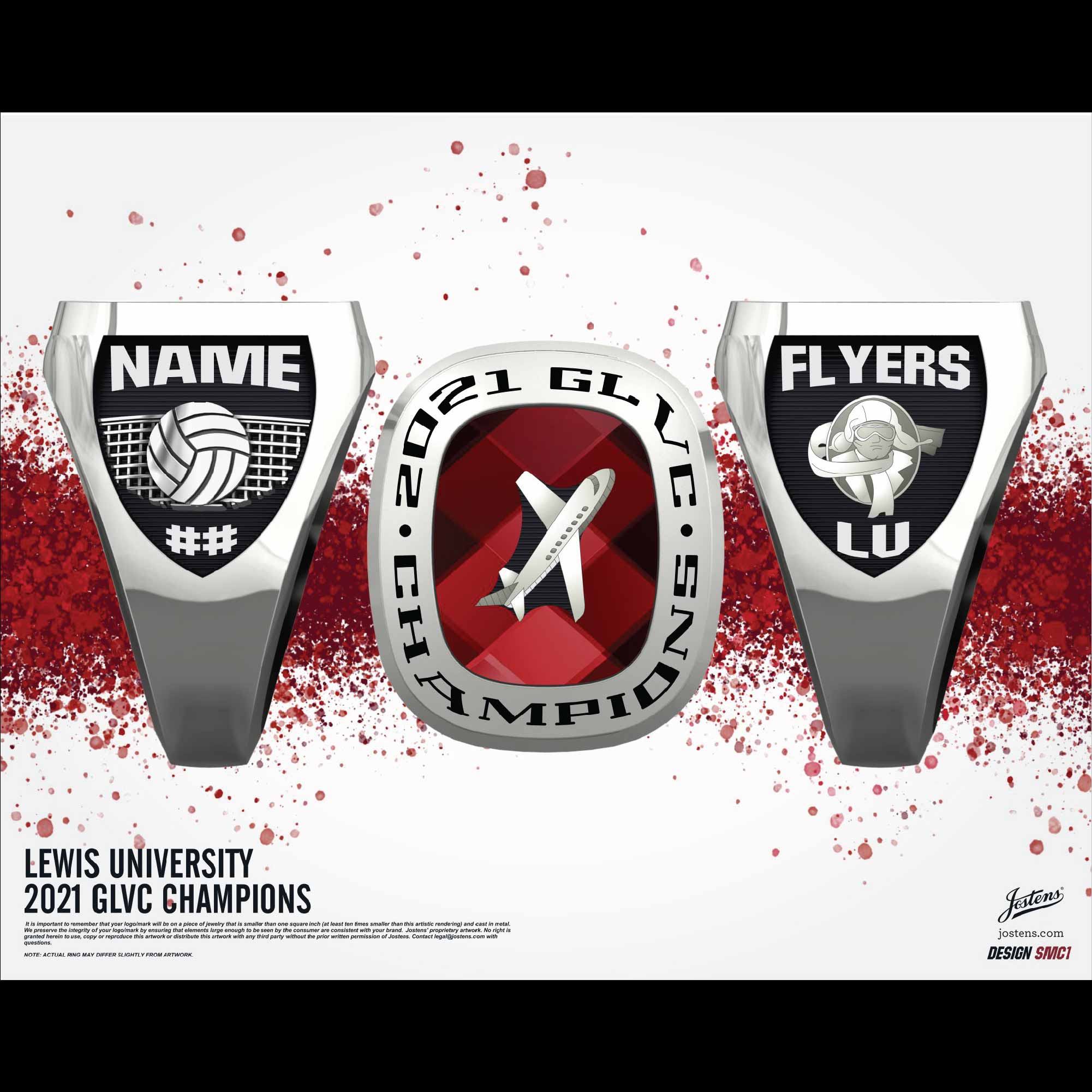 Lewis University Women's Volleyball 2021 GLVC Championship Ring