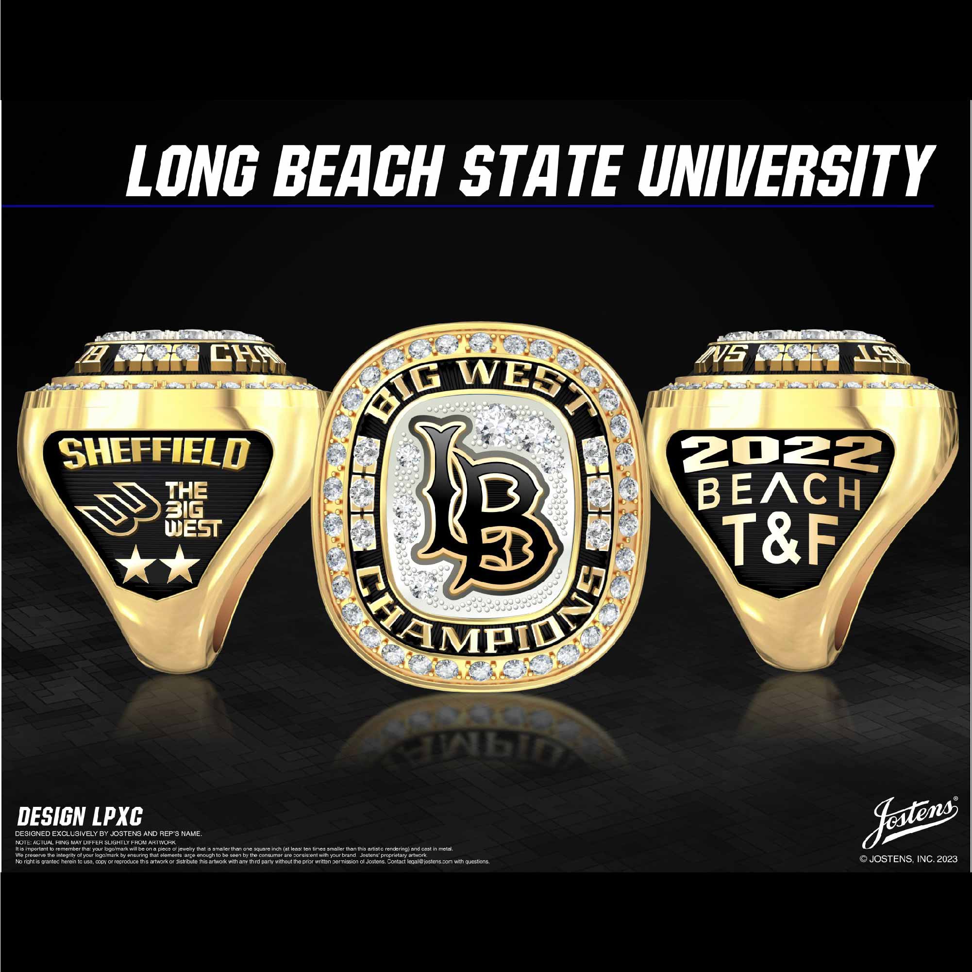 Long Beach State University Women's Track & Field 2022 Big West Championship Ring