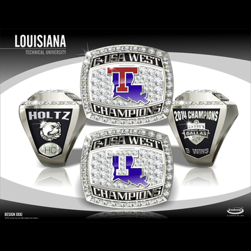 Louisiana Tech University Men's Football 2014 C-USA West Championship Ring