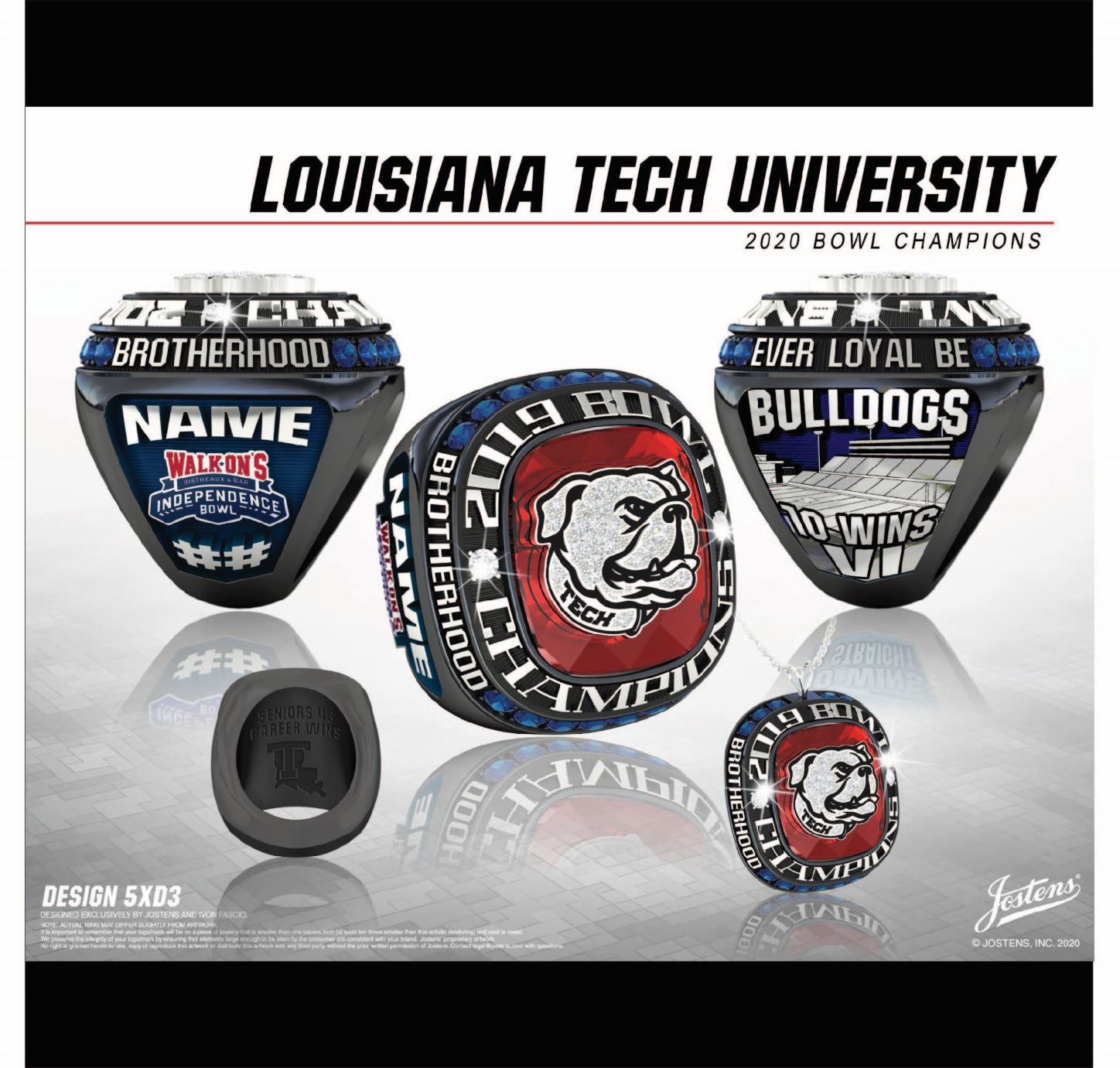 Louisiana Tech University Men's Football 2019 Bowl Championship Ring