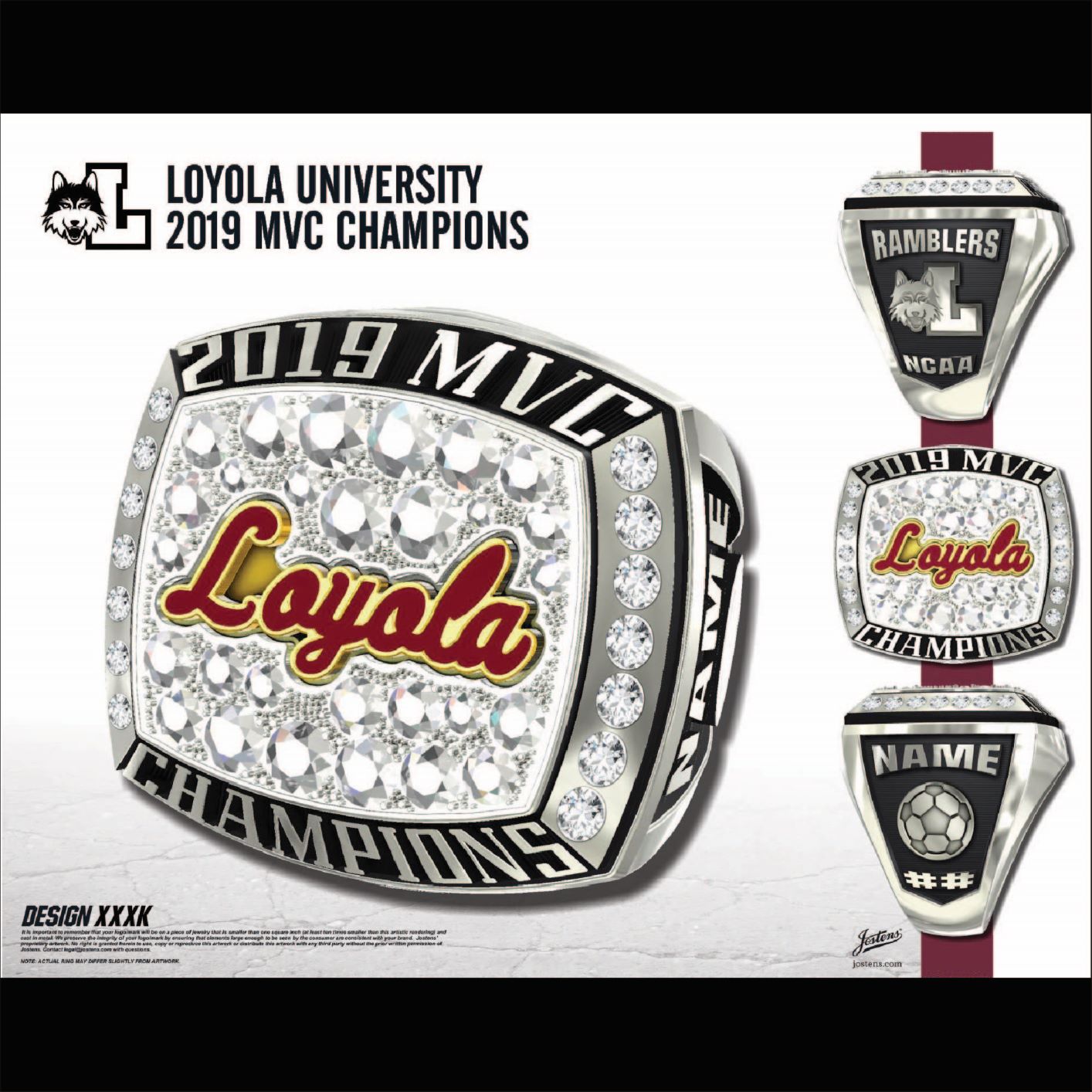 Loyola University Men's Soccer 2019 MVC Championship Ring