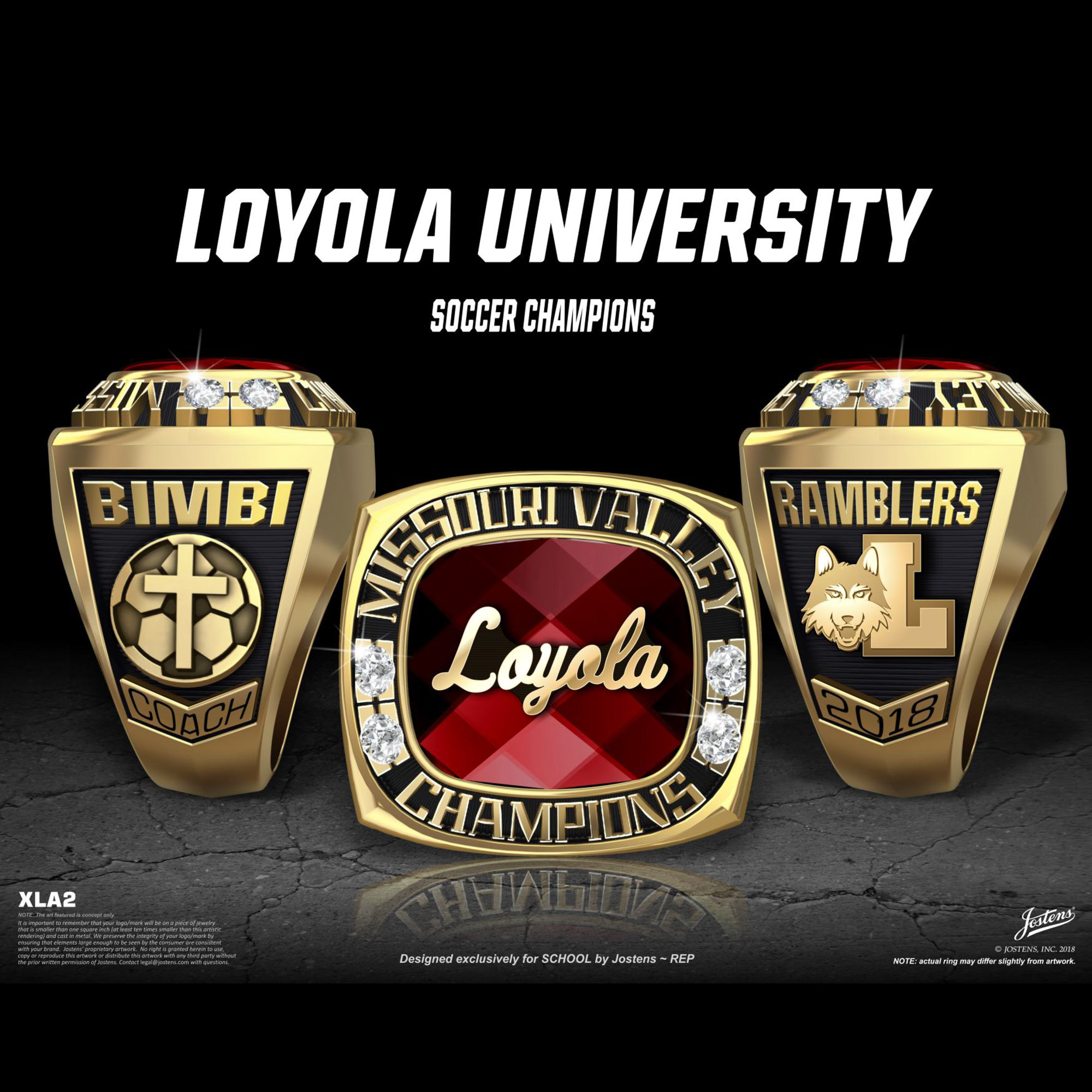 Loyola University Women's Soccer 2018 Missouri Valley Championship Ring