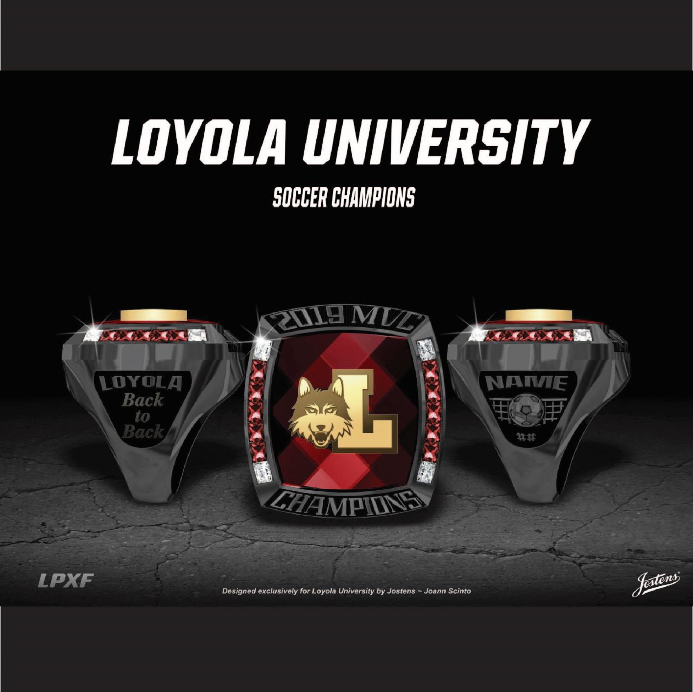 Loyola University Women's Soccer 2019 MVC Championship Ring