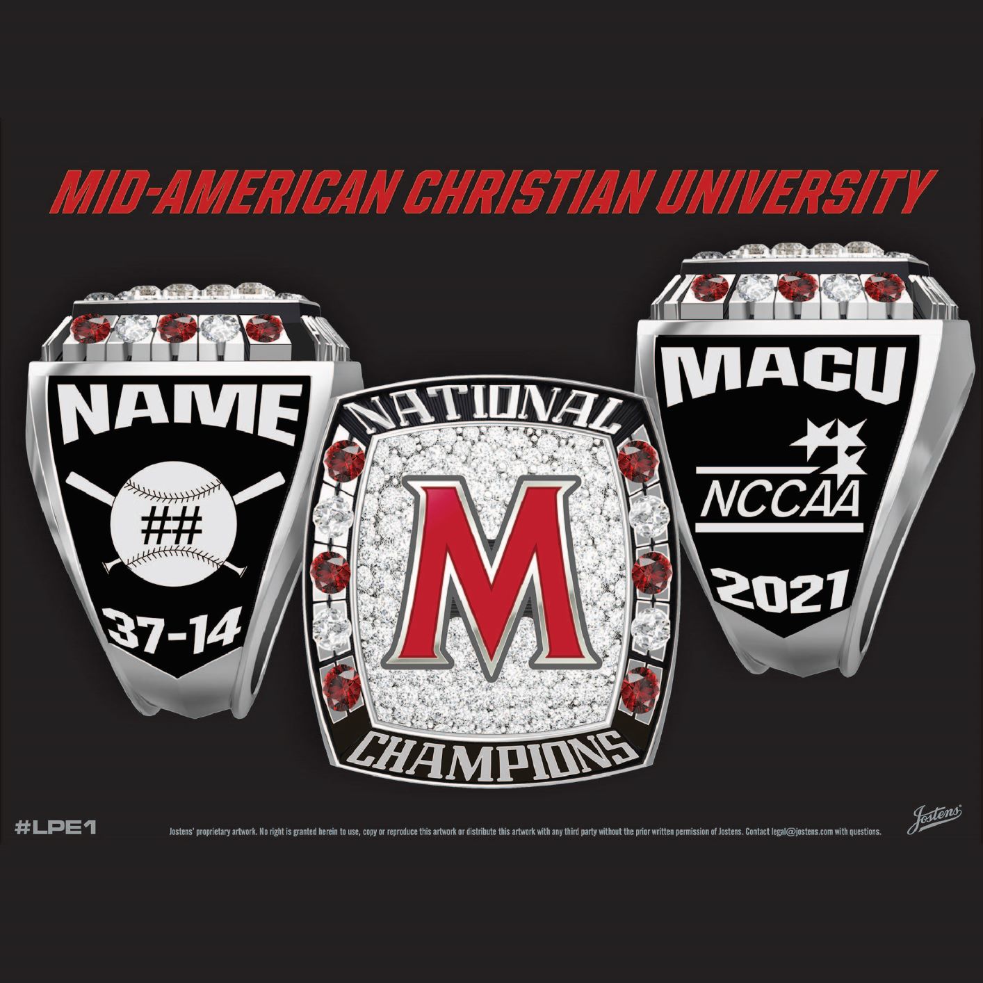 Mid American Christian University Women's Softball 2021 National Championship Ring