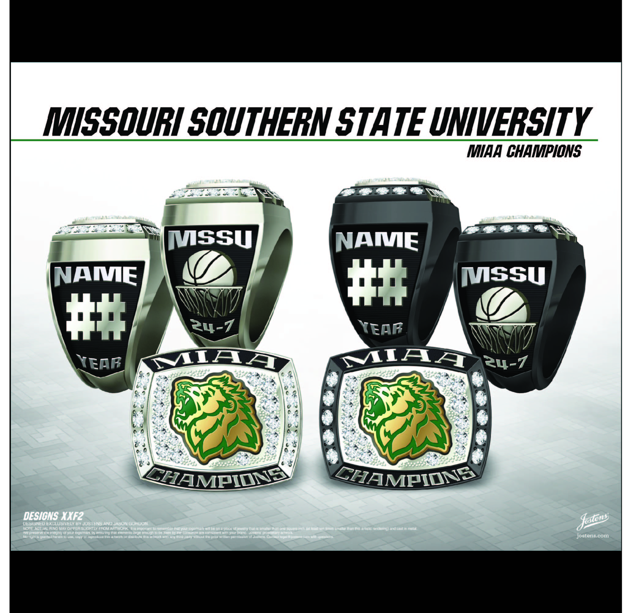 Missouri Southern State University Women's Baseball 2022 MIAA Championship Ring
