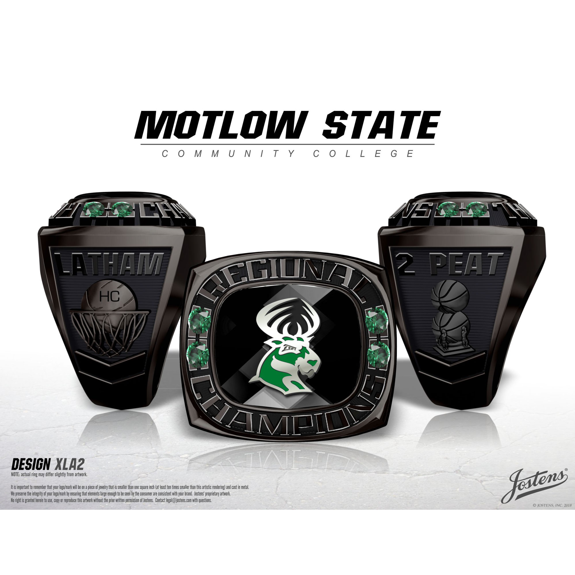 Motlow State Community College Men's Basketball 2018 Conference Championship Ring