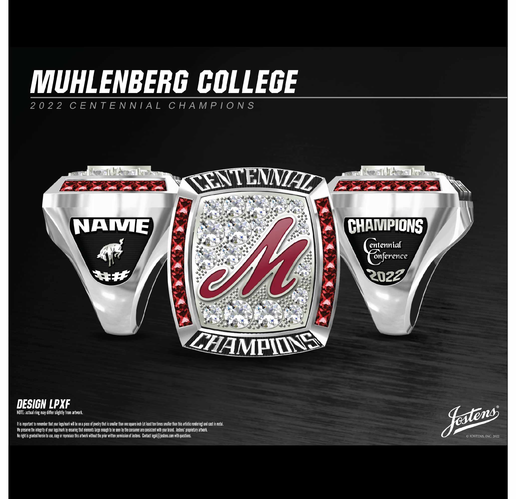 Muhlenburg College Softball 2022 Centennial Championship Ring