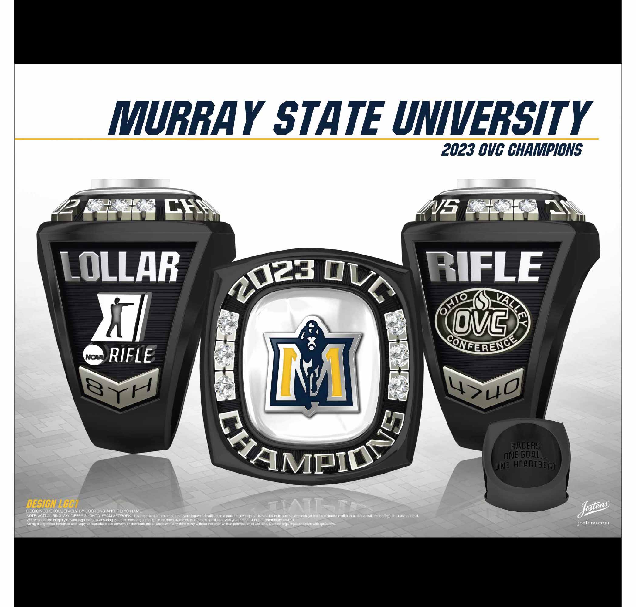 Murray State University Rifle 2023 OVC Championship Ring