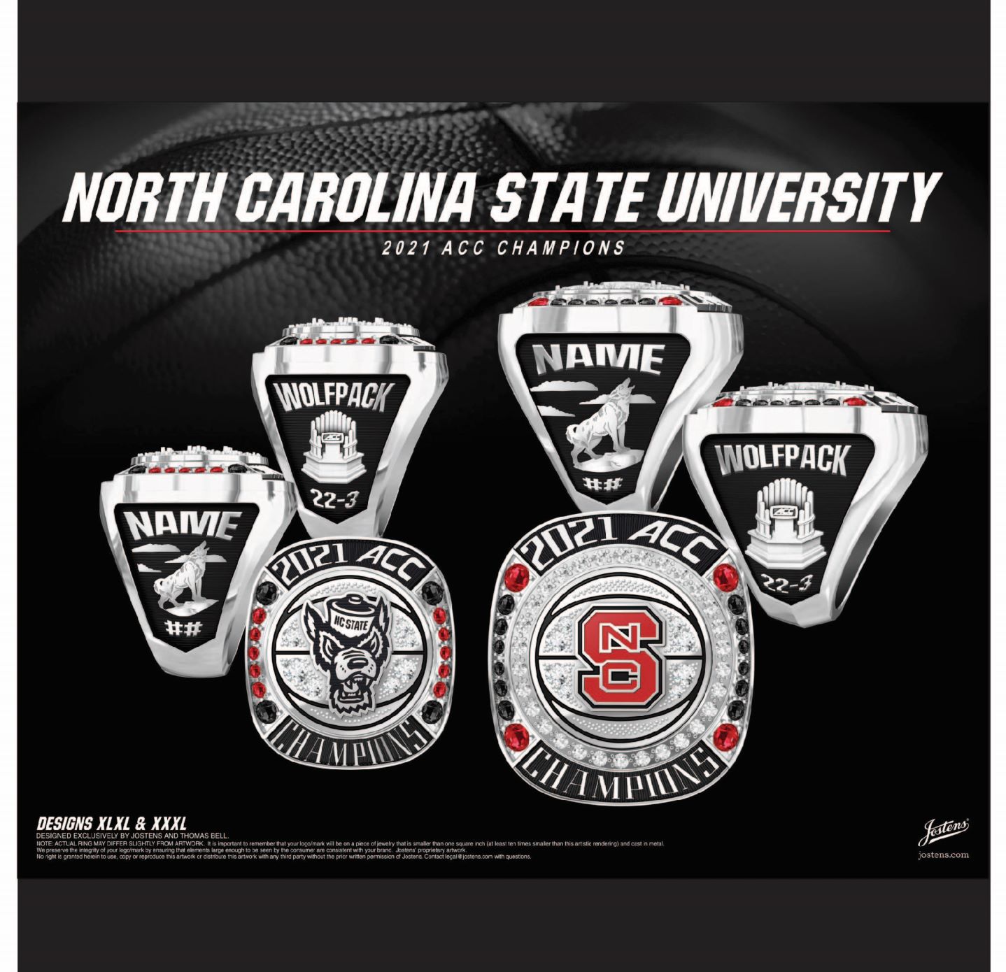 North Carolina State University Women's Basketball 2021 ACC Championship Ring