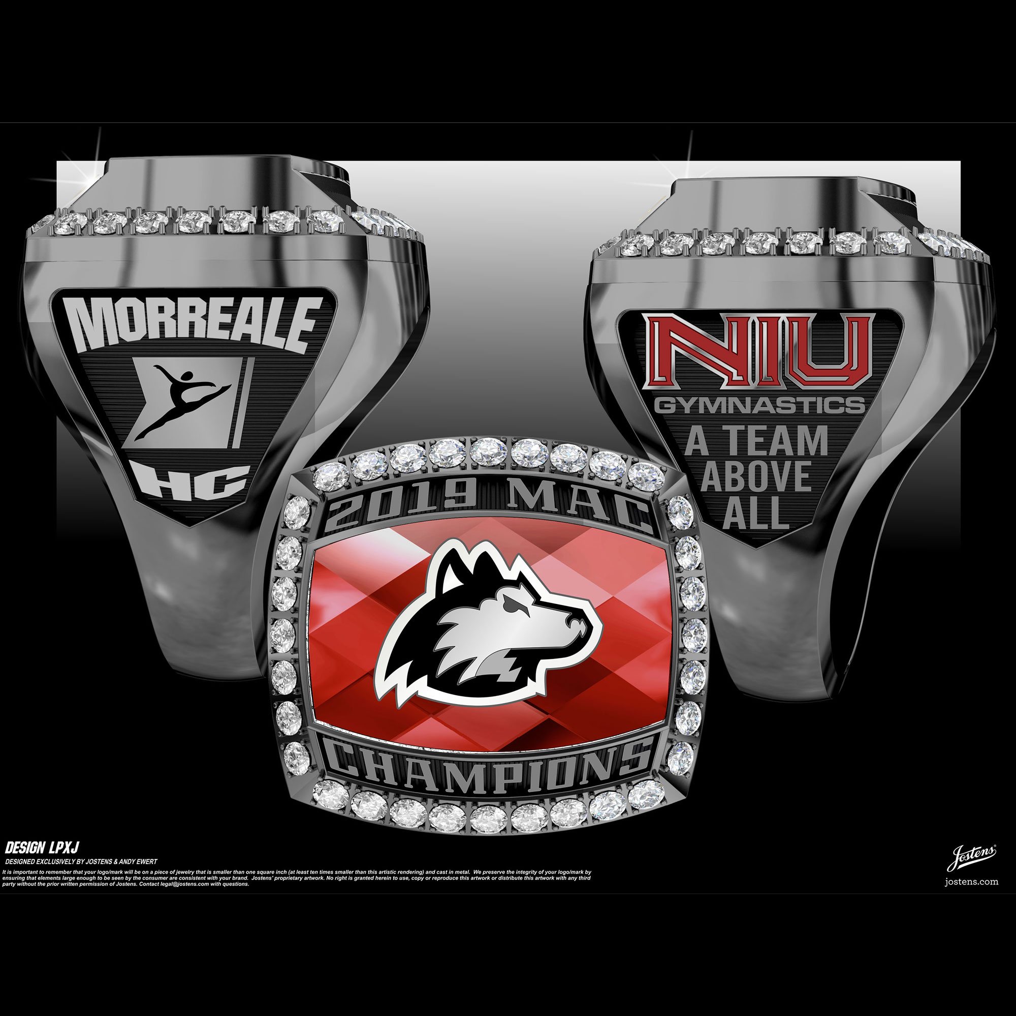 Northern Illinois University Men's Gymnastics 2019 MAC Championship Ring