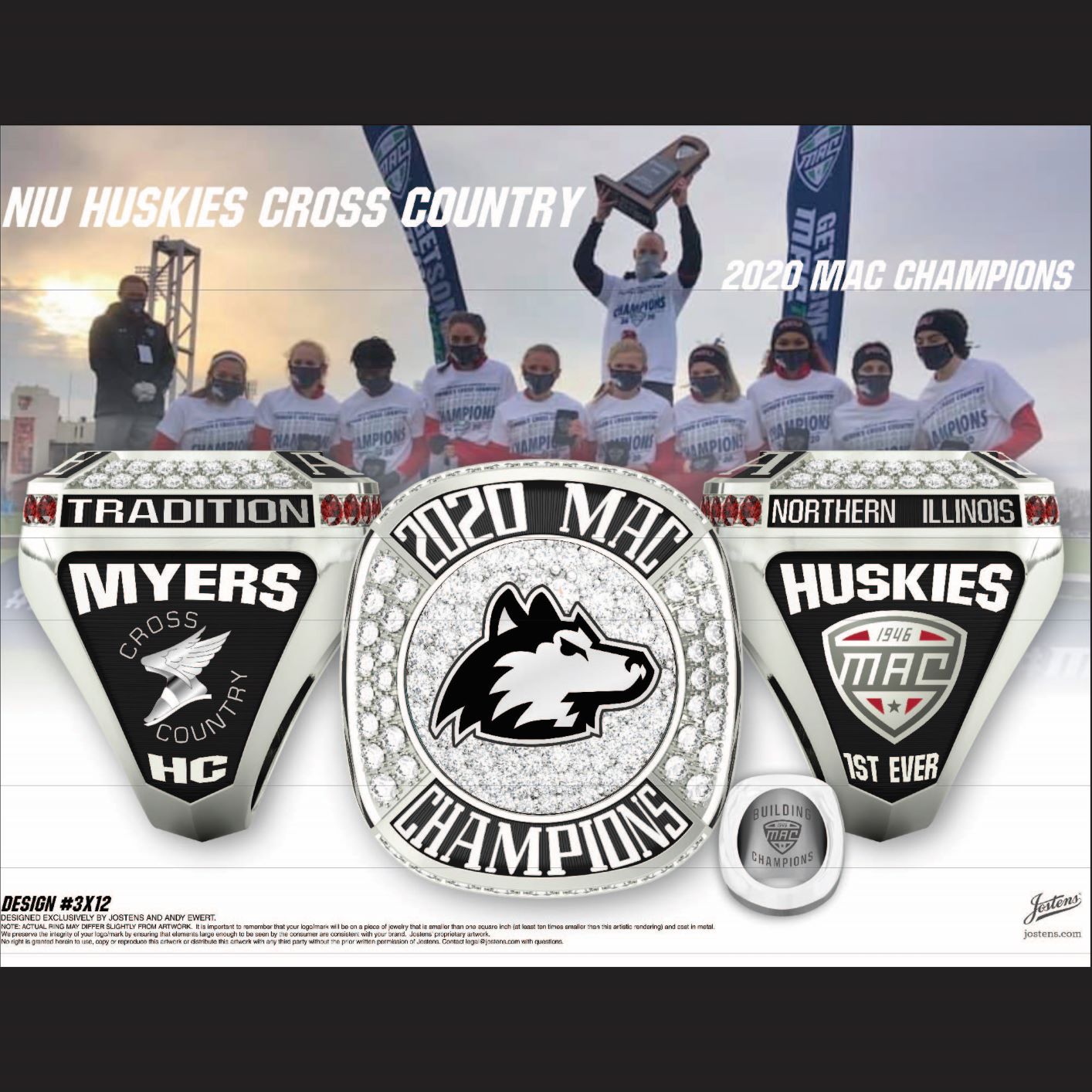 Northern Illinois University Women's Cross Country 2020 MAC Championship Ring