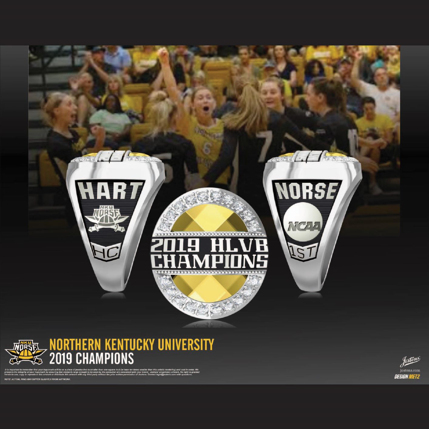 Northern Kentucky University Women's Volleyball 2019 Horizon League Championship Ring