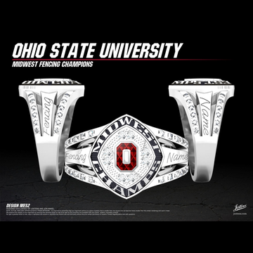 Ohio State University Coed Fencing 2019 Midwest Championship Ring