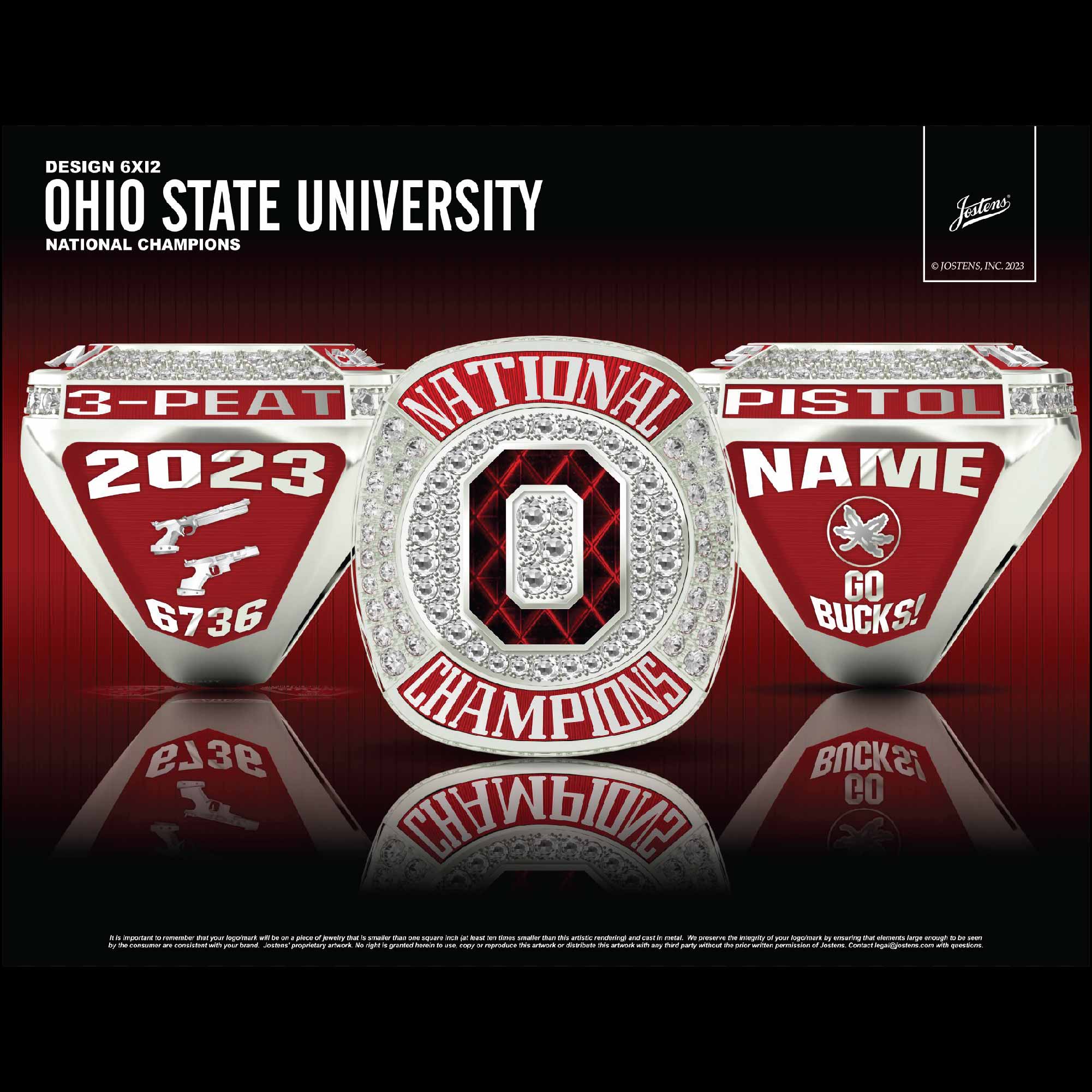 Ohio State University Pistol 2023 National Championship Ring