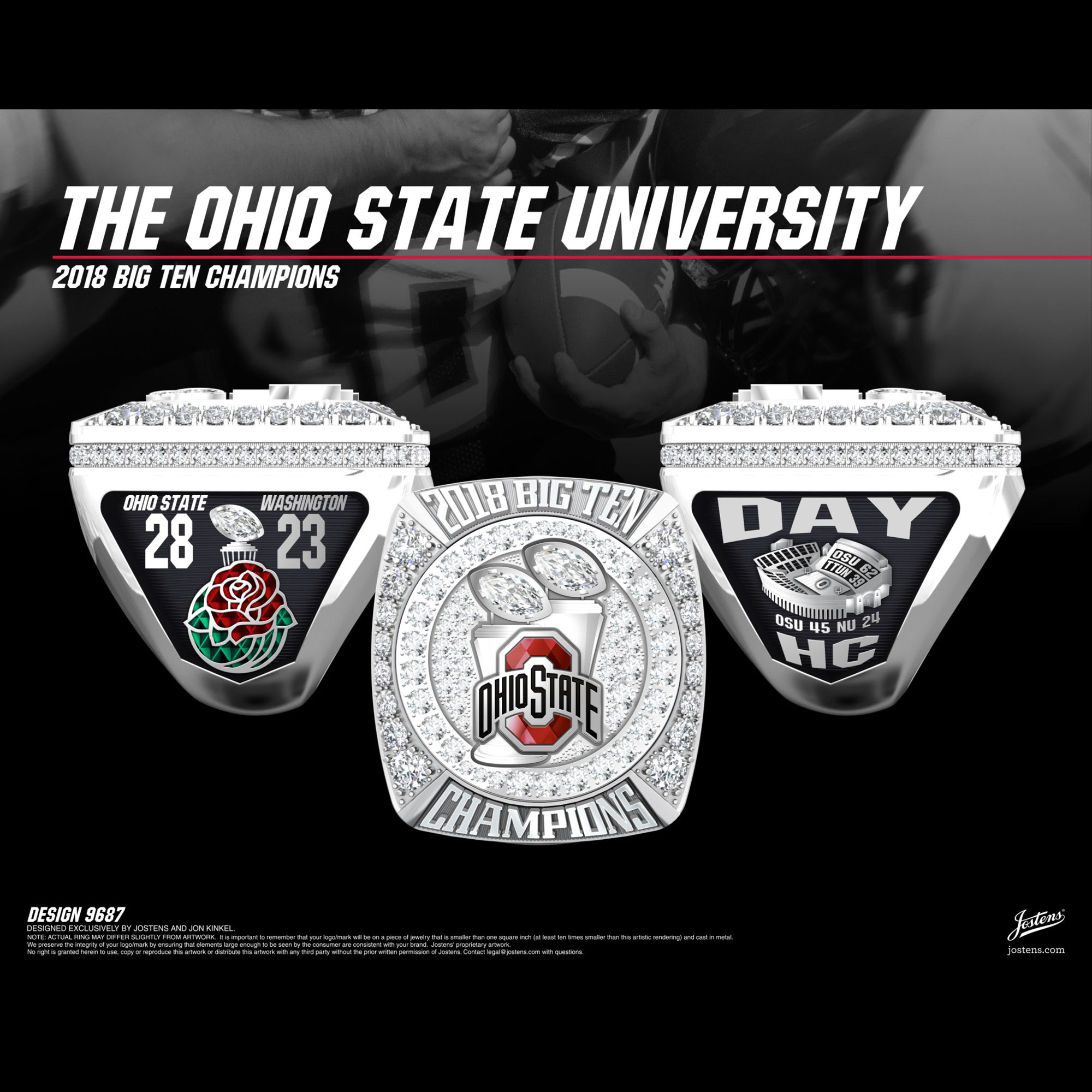 Ohio State University Men's Football 2018 Big Ten Championship Ring