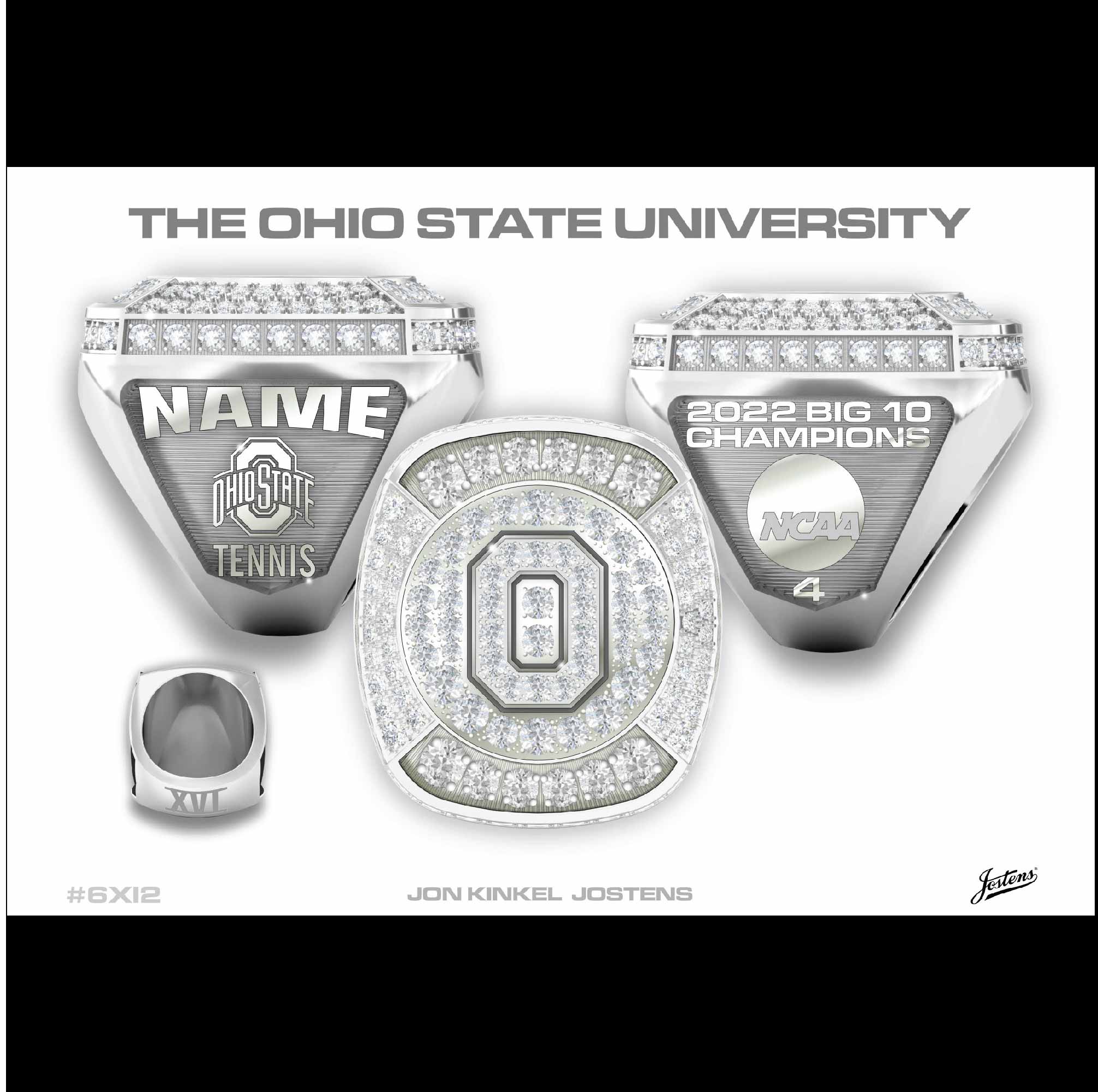 Ohio State University Men's Tennis 2022 Big Ten Championship Ring