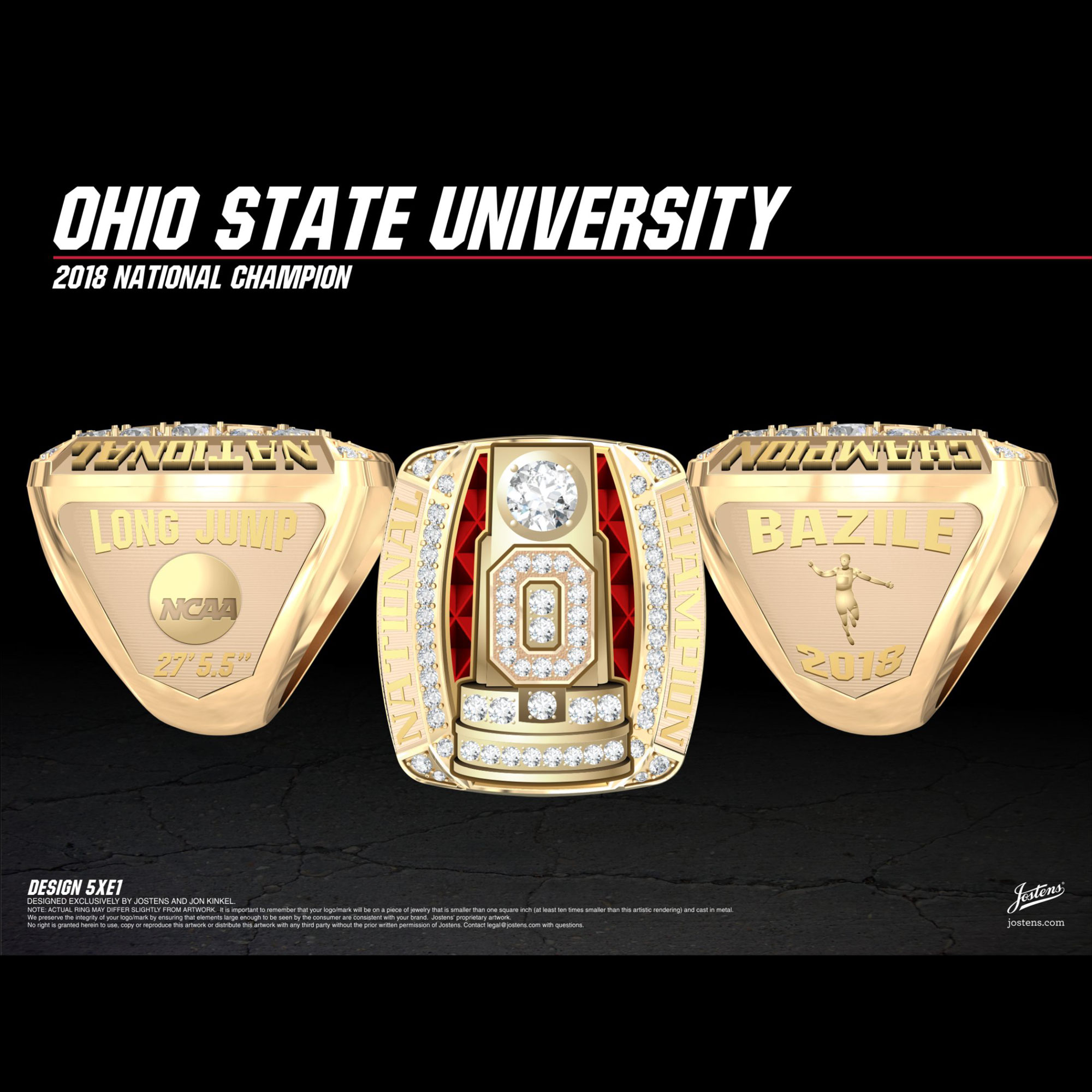 Ohio State University Men's Track & Field 2018 National Championship Ring
