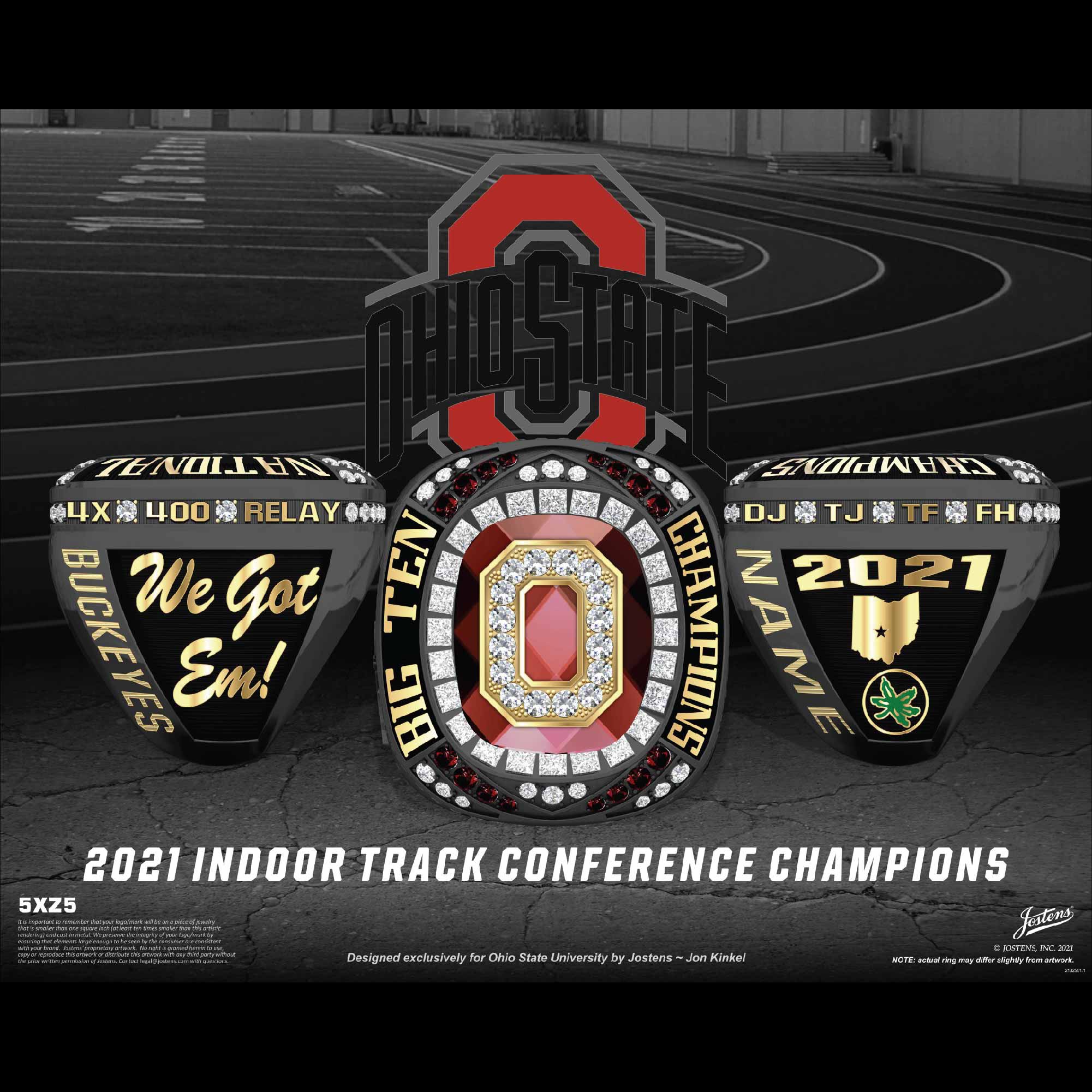 Ohio State University Men's Track & Field 2021 Conference Championship Ring