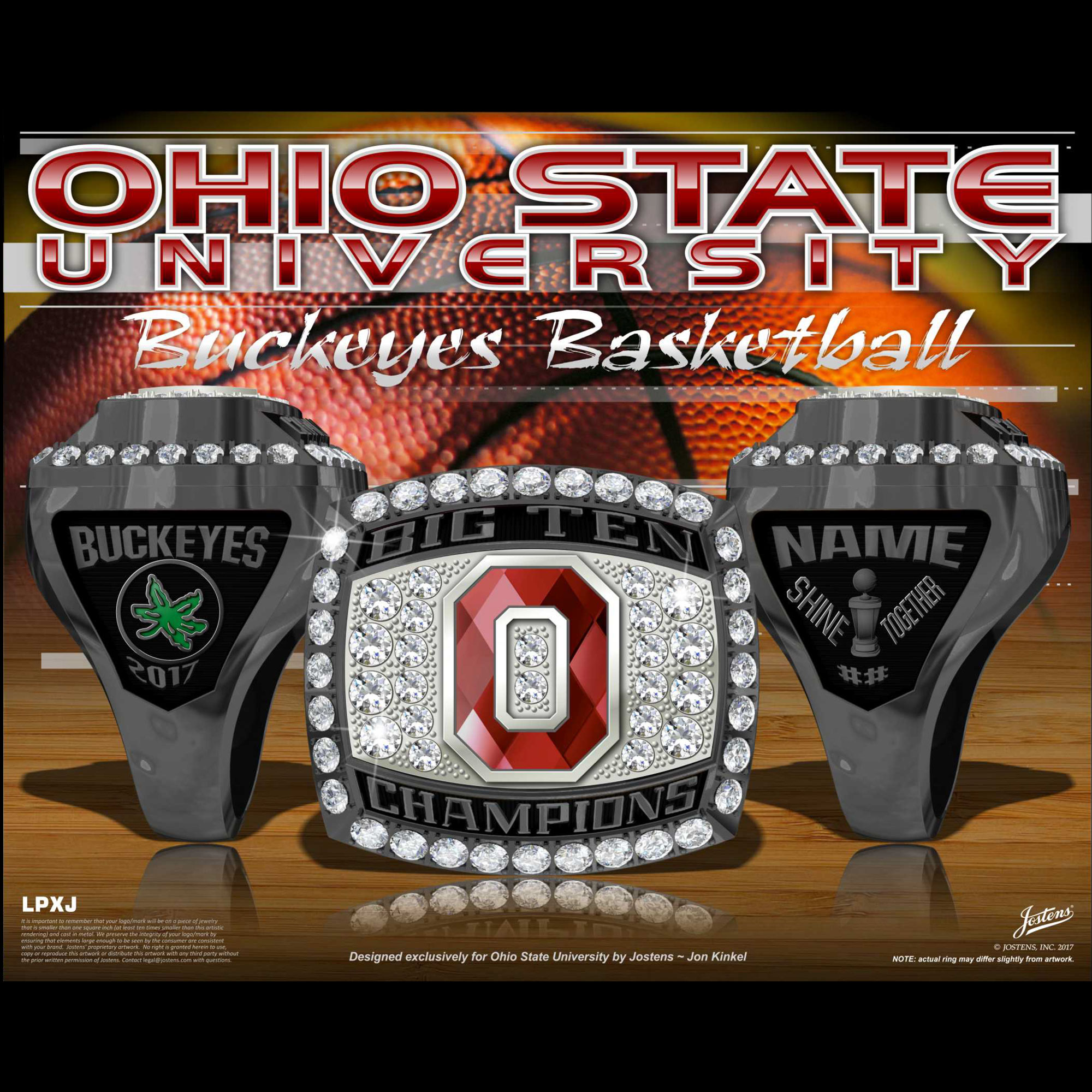 Ohio State University Women's Basketball 2017 Big Ten Championship Ring