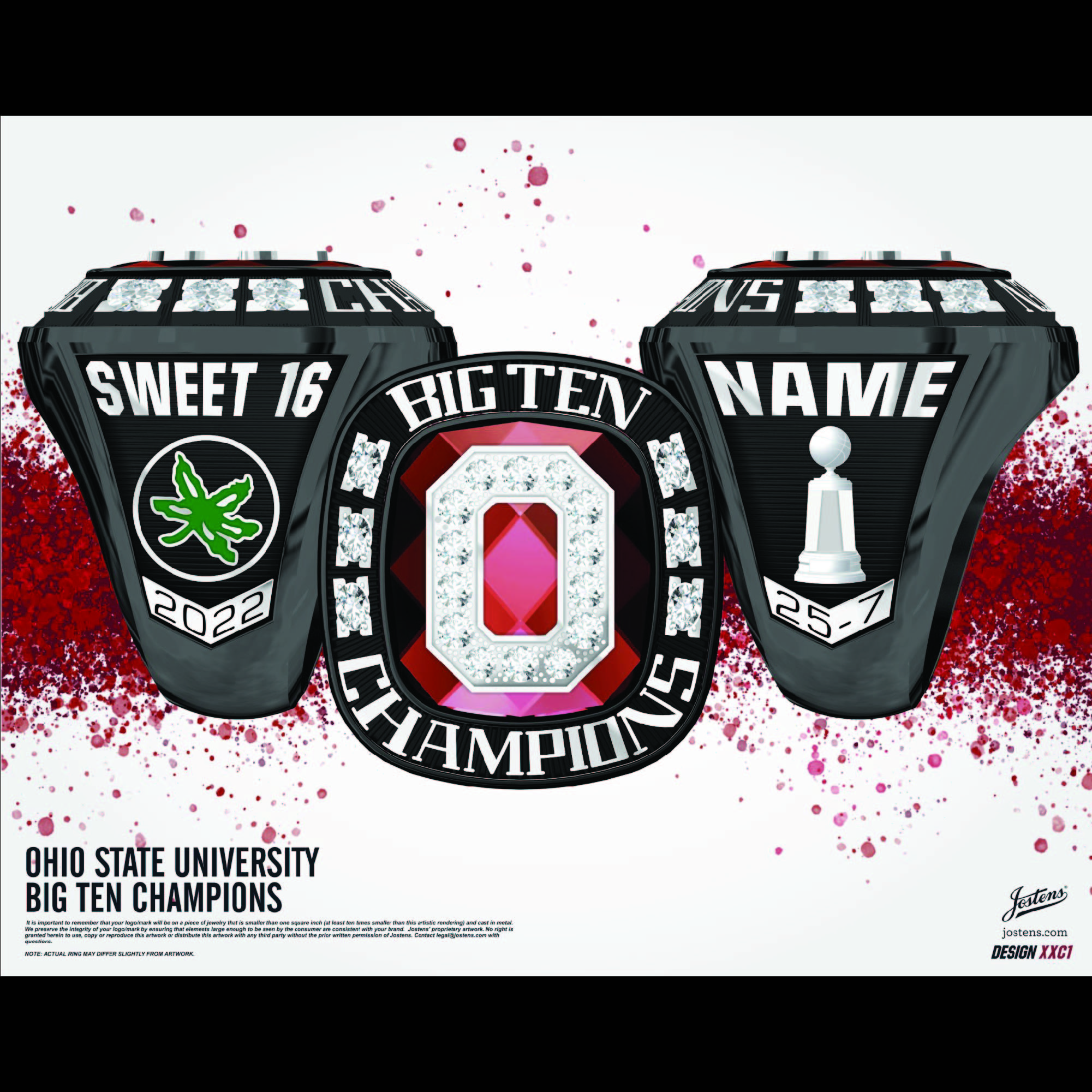 Ohio State University Women's Basketball 2022 Big Ten Championship Ring